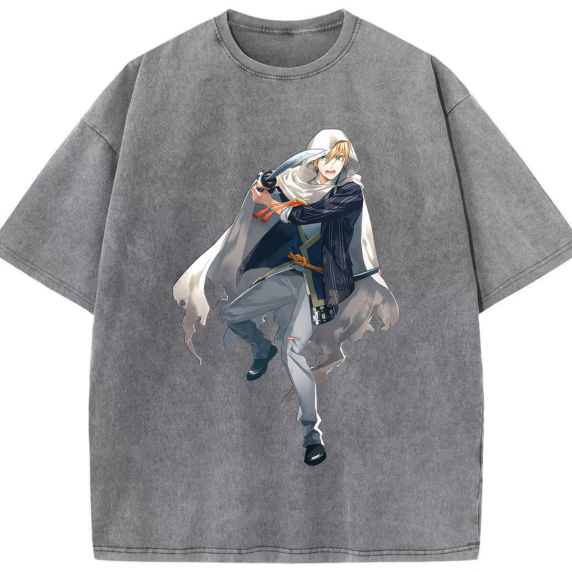 （画像用） 刀剣乱舞 Touken Ranbu 綿100% ヴィンテージ風 半袖Tシャツ（フロントプリント）
