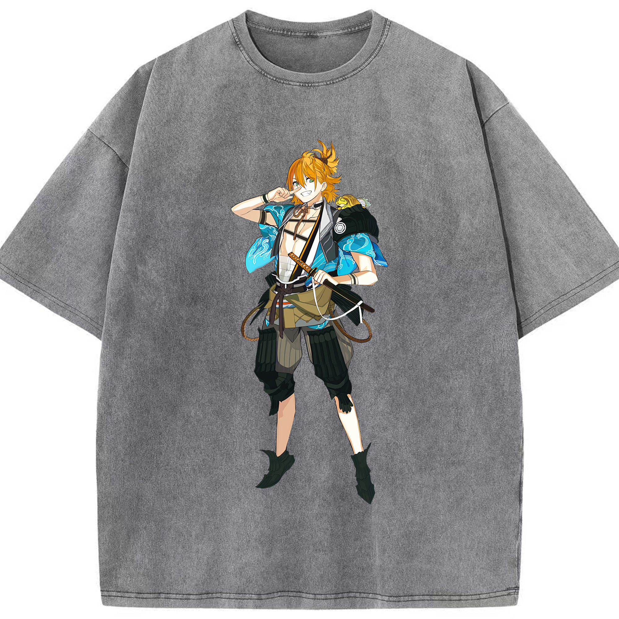 （画像用） 刀剣乱舞 Touken Ranbu 綿100% ヴィンテージ風 半袖Tシャツ（フロントプリント）