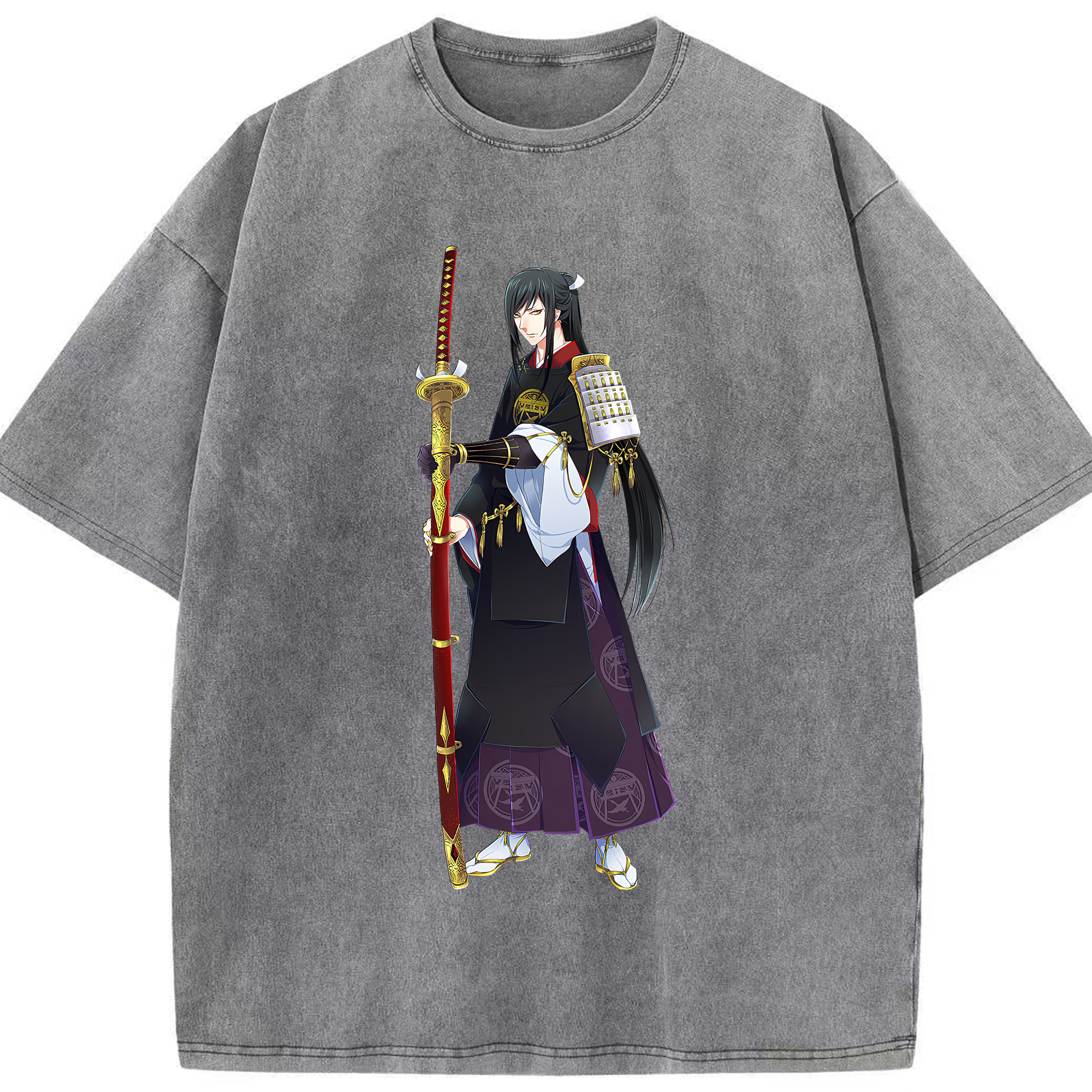 （画像用） 刀剣乱舞 Touken Ranbu 綿100% ヴィンテージ風 半袖Tシャツ（フロントプリント）