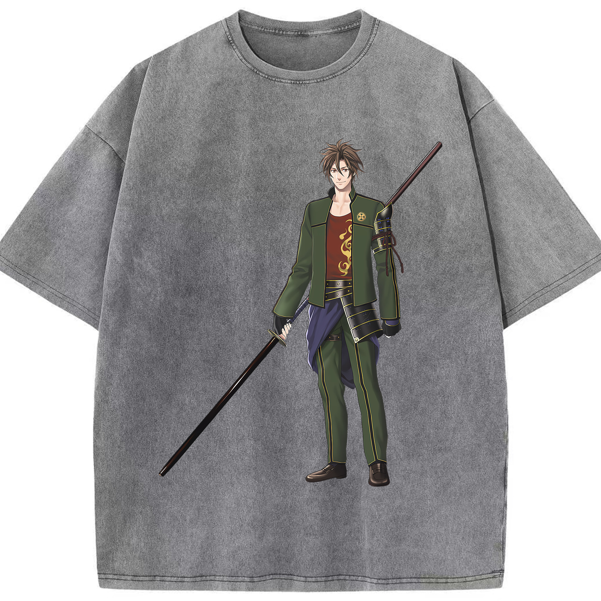 （画像用） 刀剣乱舞 Touken Ranbu 綿100% ヴィンテージ風 半袖Tシャツ（フロントプリント）