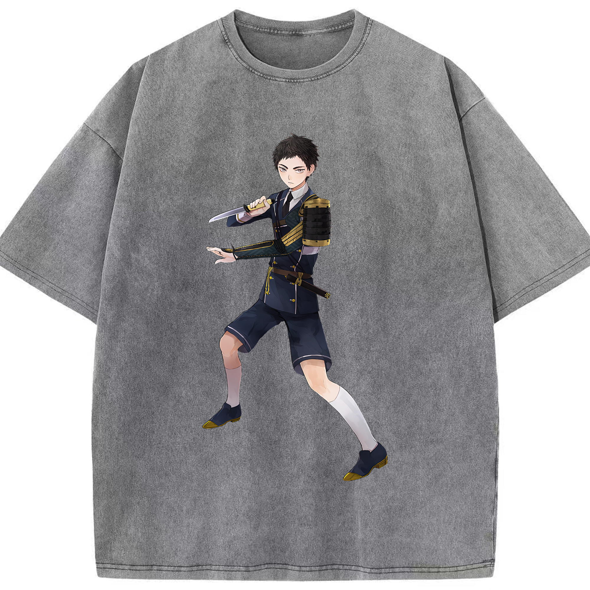 （画像用） 刀剣乱舞 Touken Ranbu 綿100% ヴィンテージ風 半袖Tシャツ（フロントプリント）