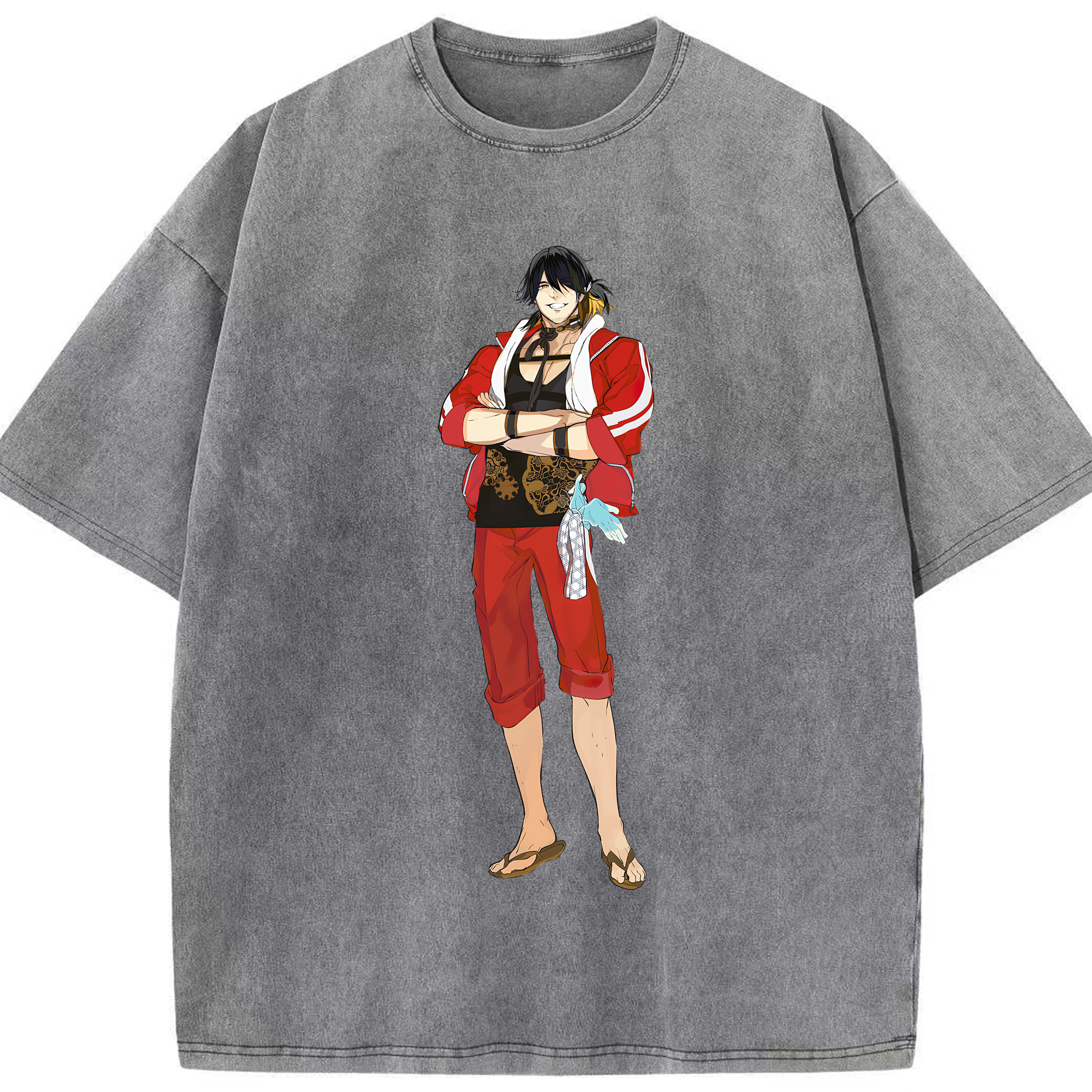 （画像用） 刀剣乱舞 Touken Ranbu 綿100% ヴィンテージ風 半袖Tシャツ（フロントプリント）