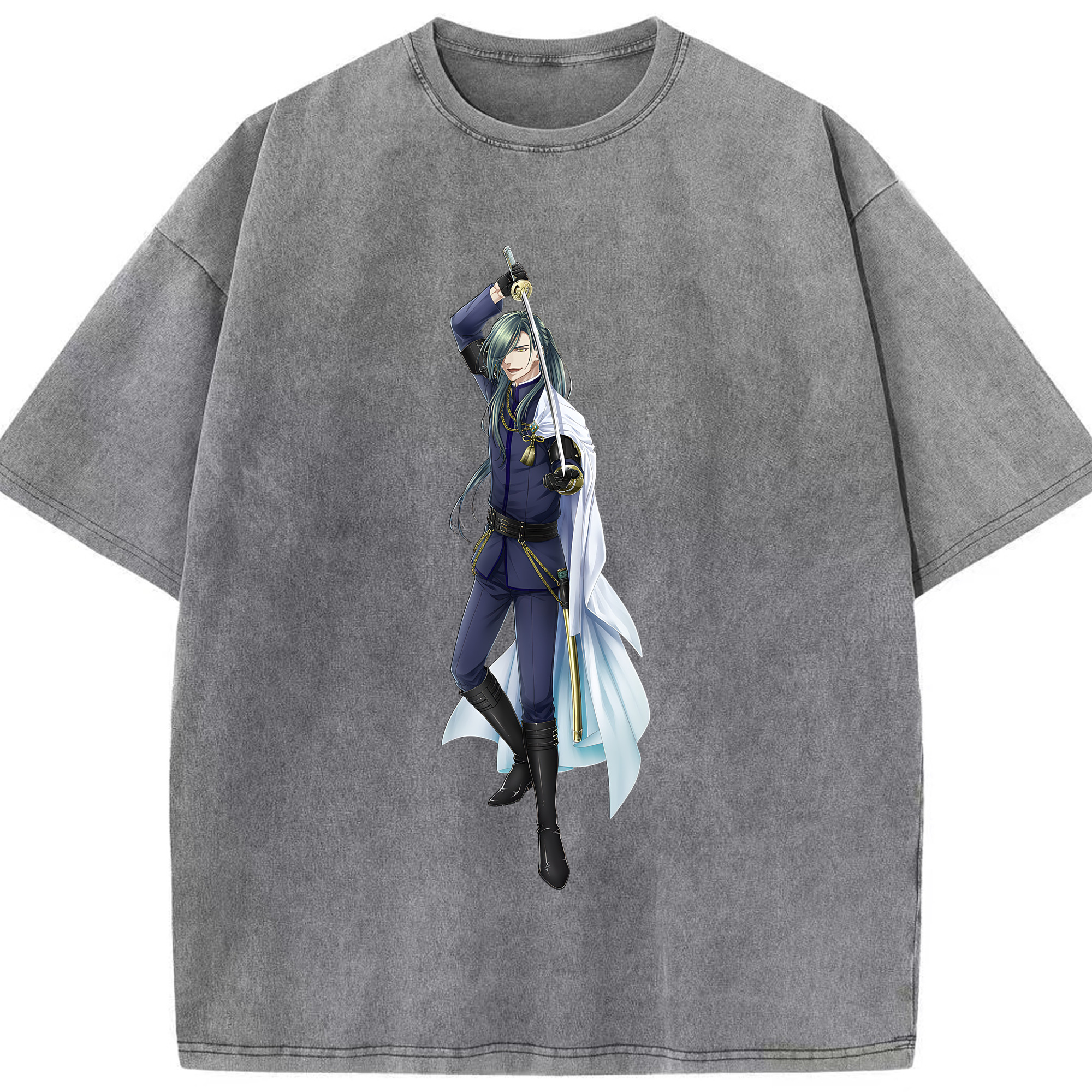（画像用） 刀剣乱舞 Touken Ranbu 綿100% ヴィンテージ風 半袖Tシャツ（フロントプリント）
