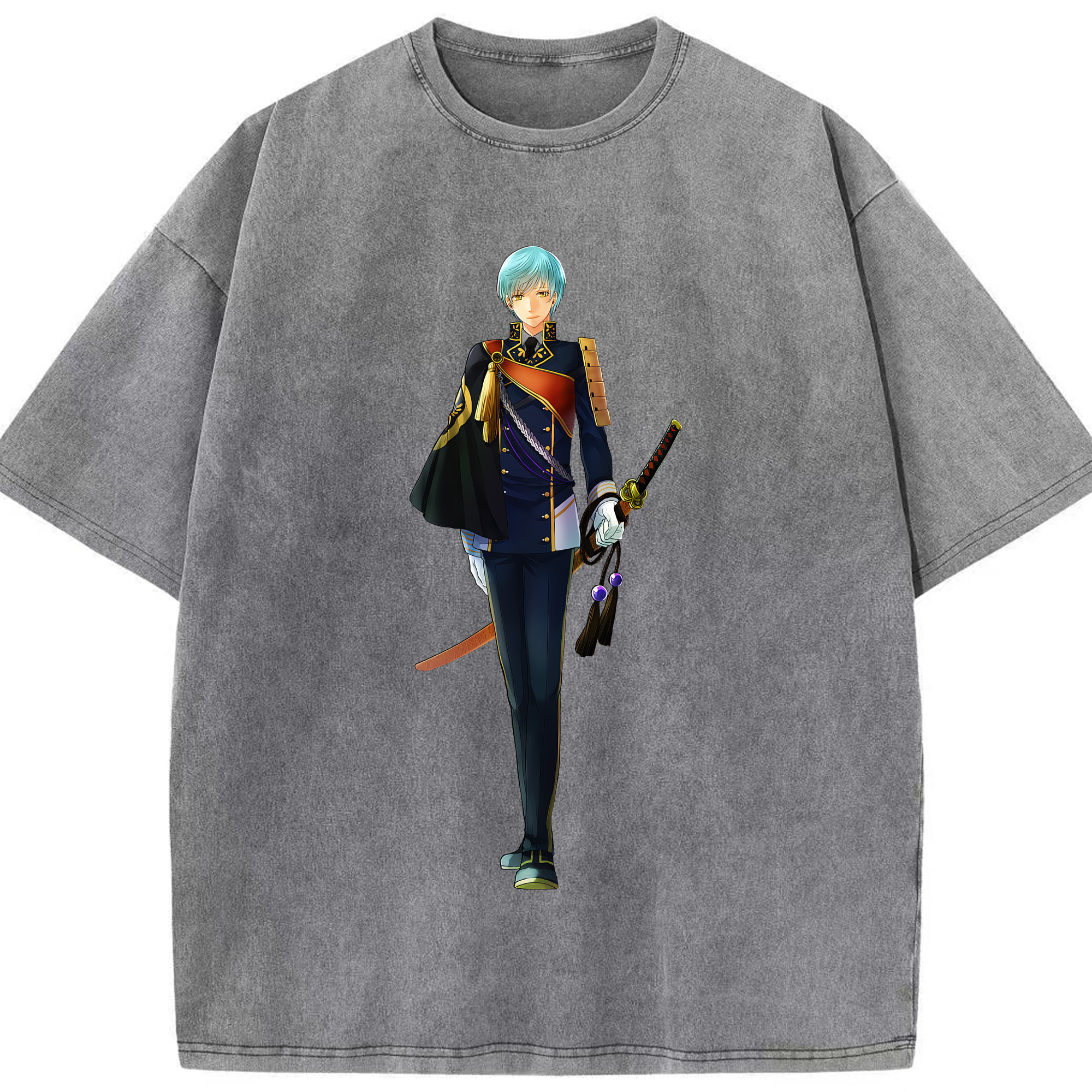（画像用） 刀剣乱舞 Touken Ranbu 綿100% ヴィンテージ風 半袖Tシャツ（フロントプリント）