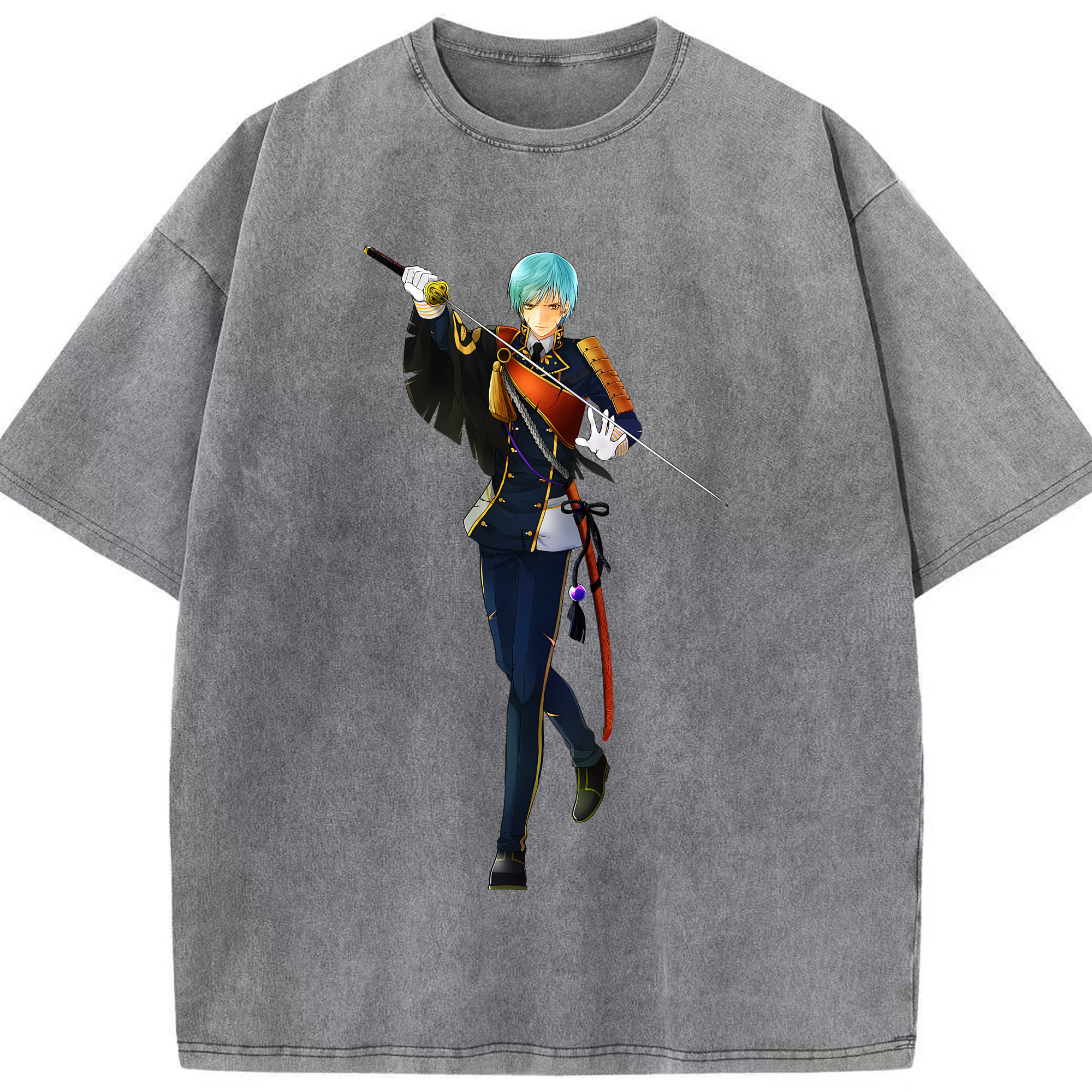 （画像用） 刀剣乱舞 Touken Ranbu 綿100% ヴィンテージ風 半袖Tシャツ（フロントプリント）