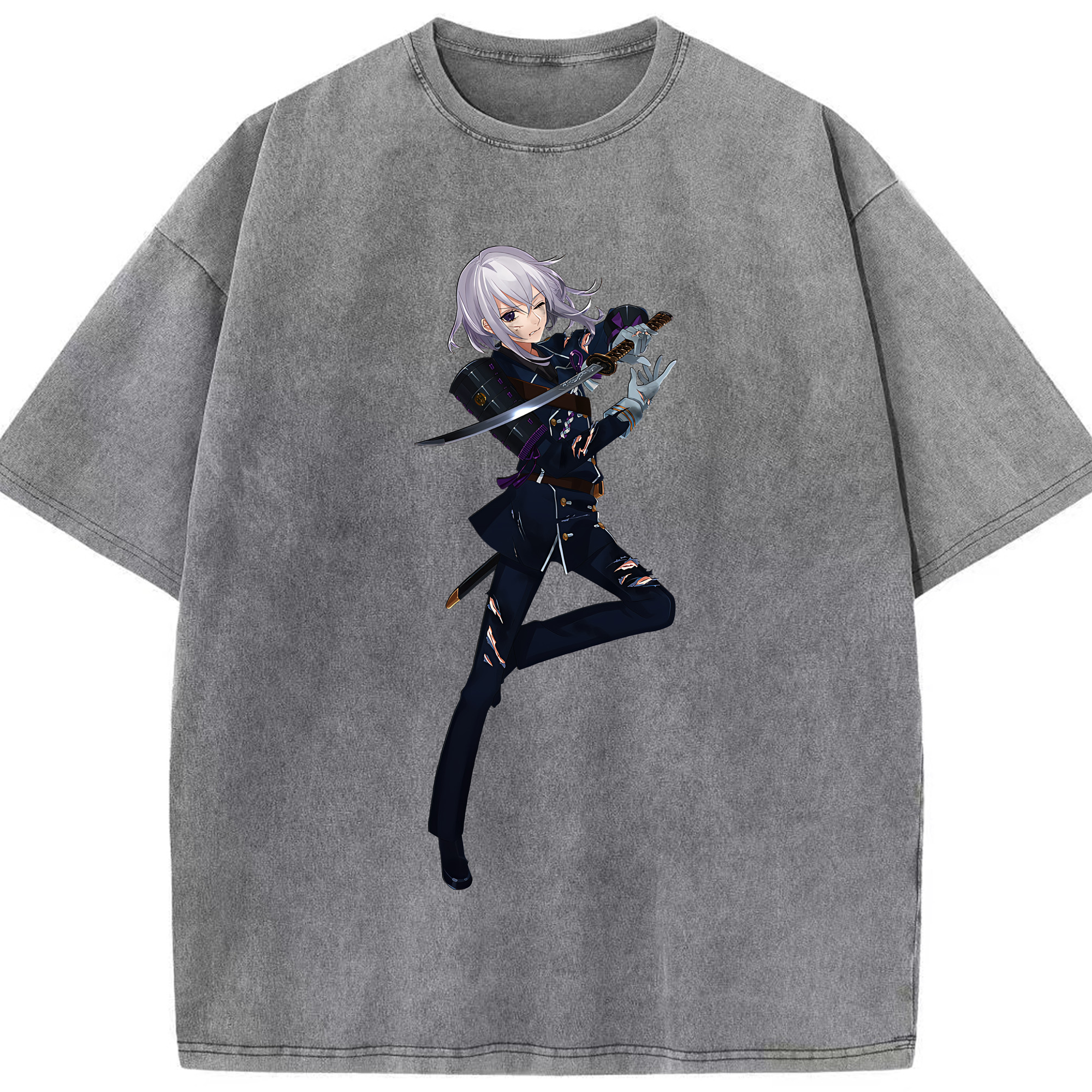 （画像用） 刀剣乱舞 Touken Ranbu 綿100% ヴィンテージ風 半袖Tシャツ（フロントプリント）