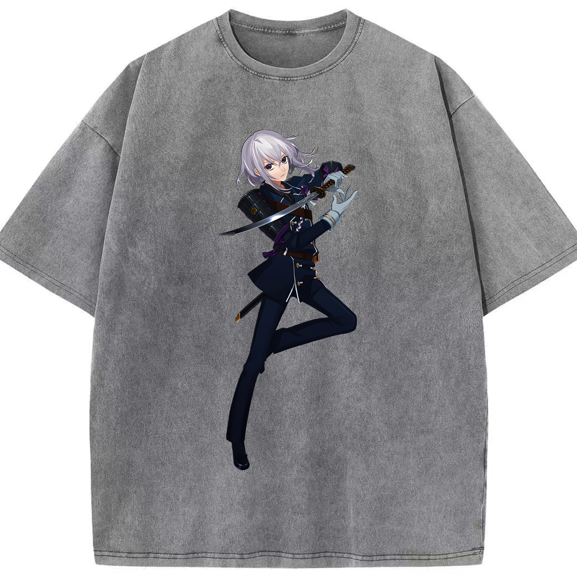 （画像用） 刀剣乱舞 Touken Ranbu 綿100% ヴィンテージ風 半袖Tシャツ（フロントプリント）