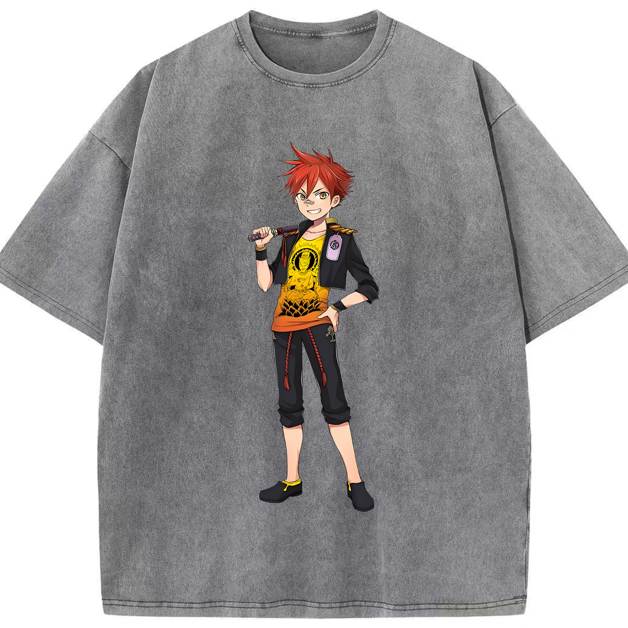 （画像用） 刀剣乱舞 Touken Ranbu 綿100% ヴィンテージ風 半袖Tシャツ（フロントプリント）