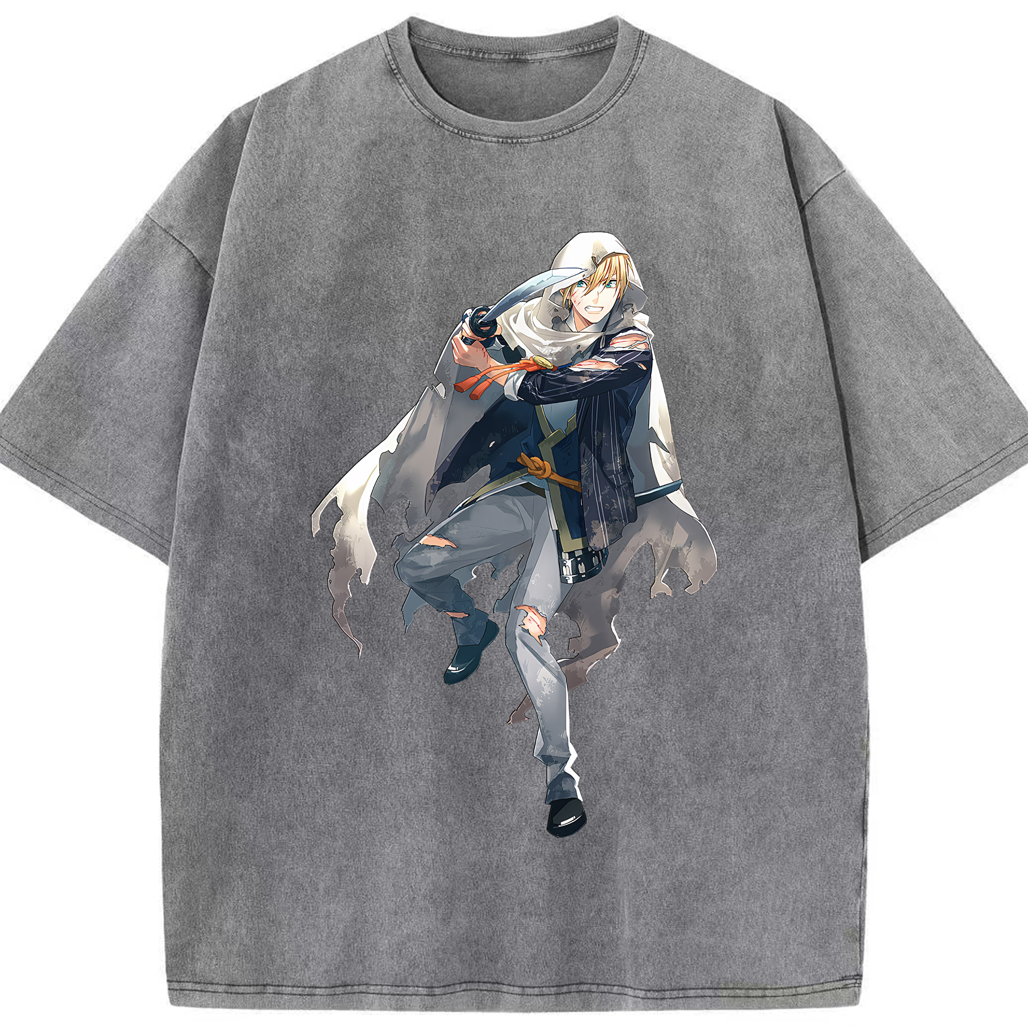 （画像用） 刀剣乱舞 Touken Ranbu 綿100% ヴィンテージ風 半袖Tシャツ（フロントプリント）