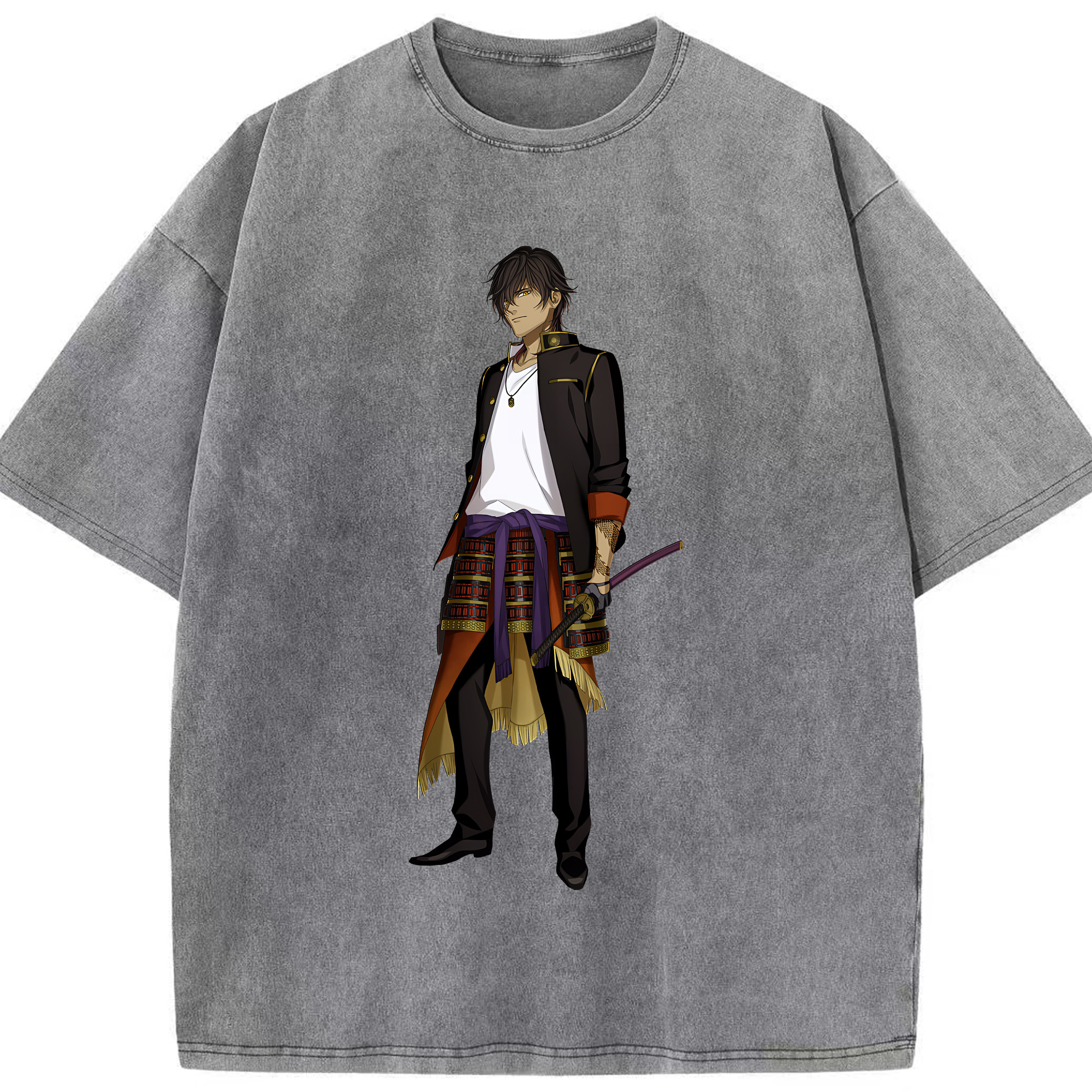 （画像用） 刀剣乱舞 Touken Ranbu 綿100% ヴィンテージ風 半袖Tシャツ（フロントプリント）