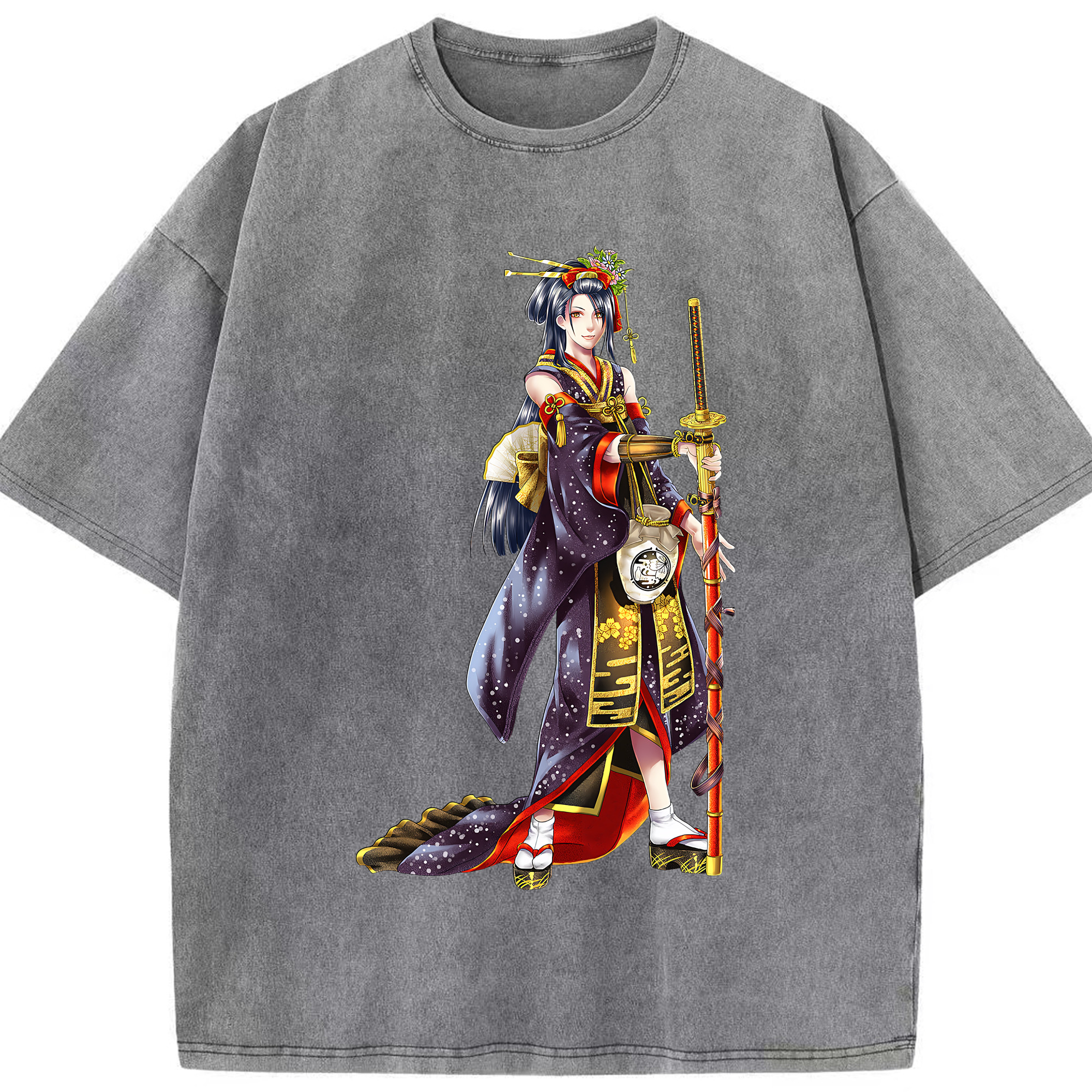 （画像用） 刀剣乱舞 Touken Ranbu 綿100% ヴィンテージ風 半袖Tシャツ（フロントプリント）
