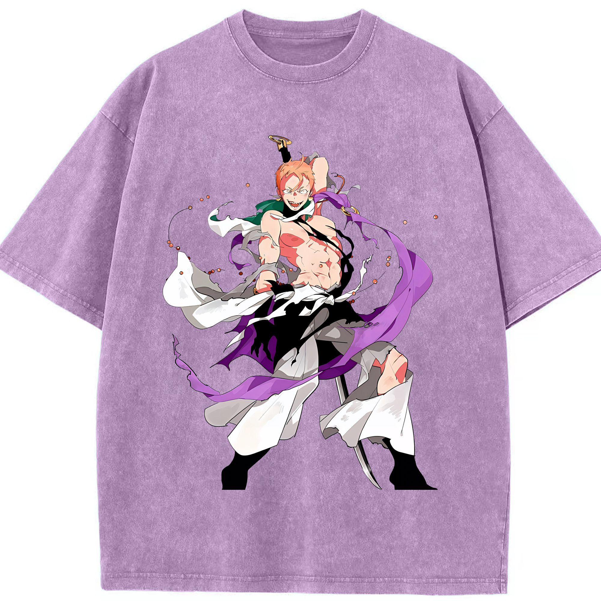 （画像用） 刀剣乱舞 Touken Ranbu 綿100% ヴィンテージ風 半袖Tシャツ（フロントプリント）