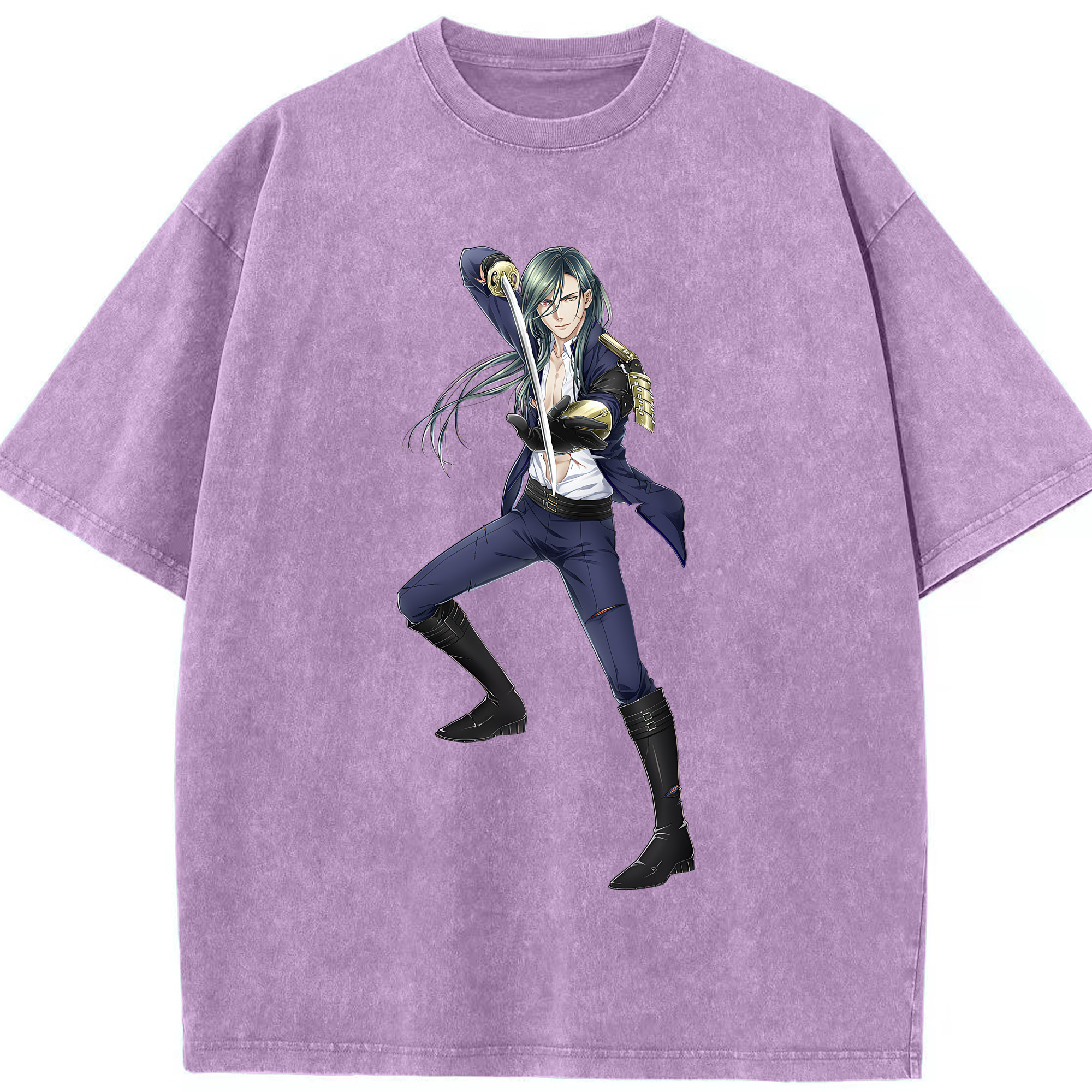 （画像用） 刀剣乱舞 Touken Ranbu 綿100% ヴィンテージ風 半袖Tシャツ（フロントプリント）