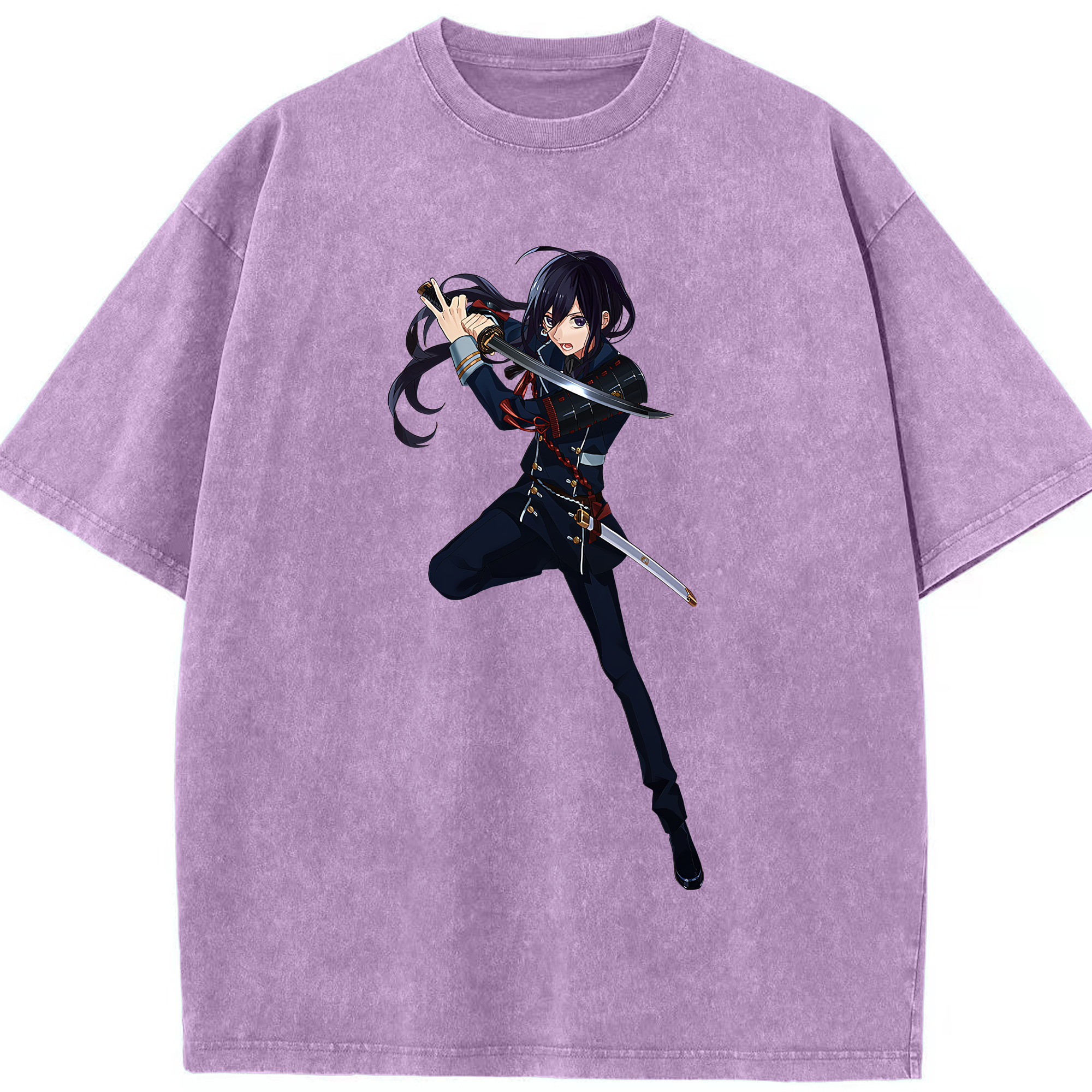 （画像用） 刀剣乱舞 Touken Ranbu 綿100% ヴィンテージ風 半袖Tシャツ（フロントプリント）