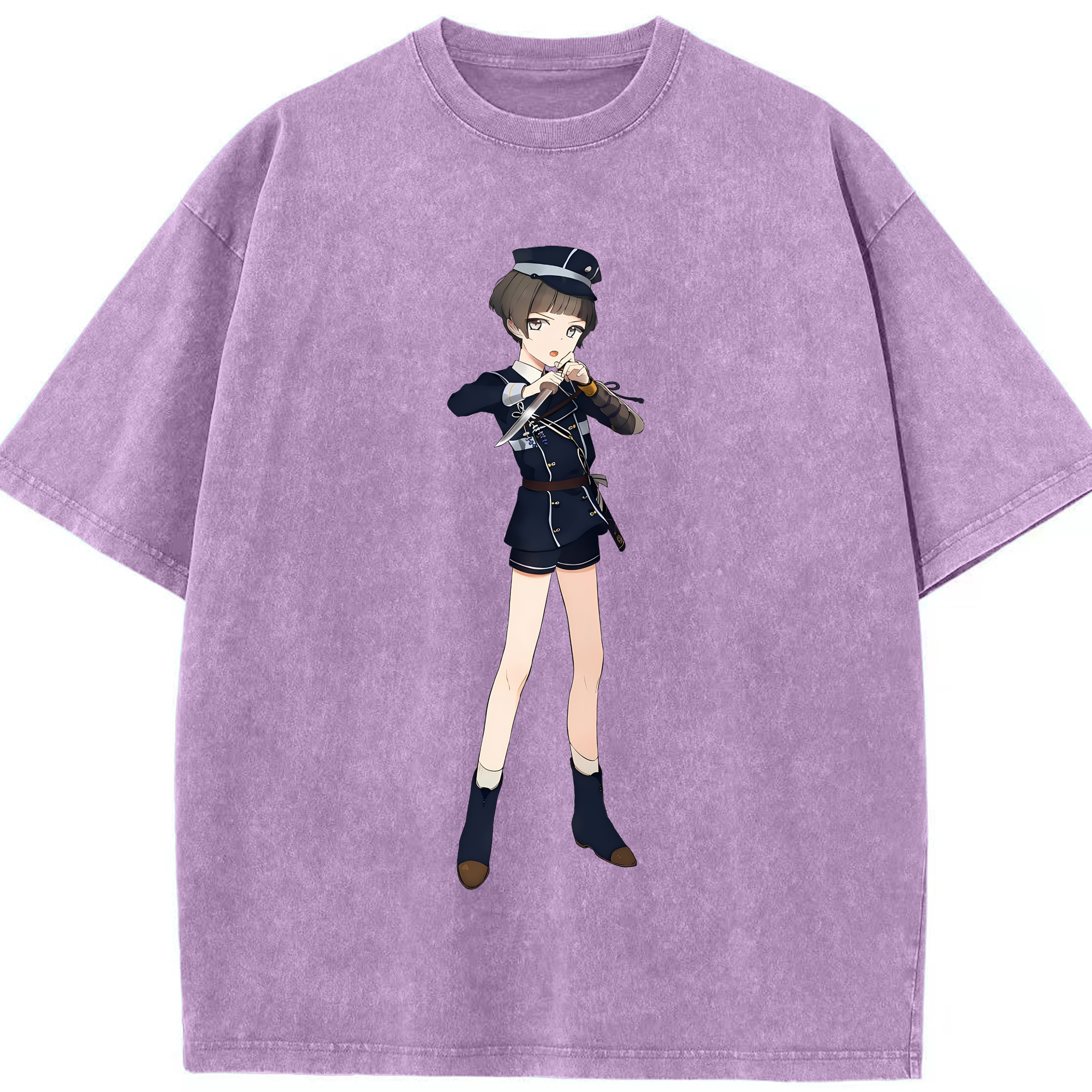（画像用） 刀剣乱舞 Touken Ranbu 綿100% ヴィンテージ風 半袖Tシャツ（フロントプリント）