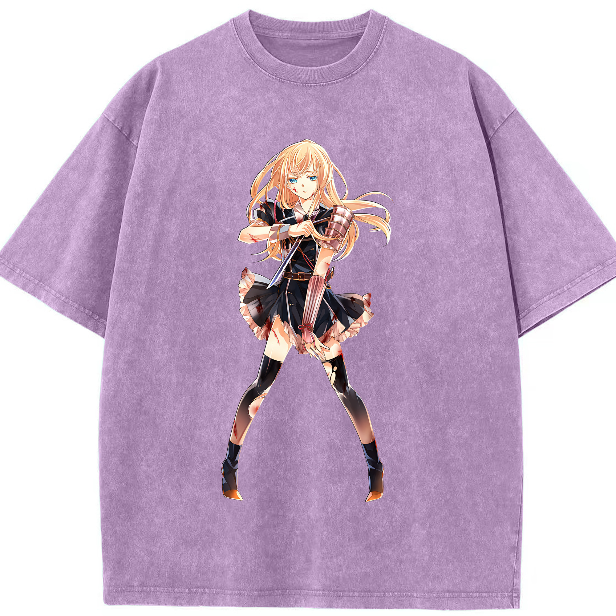 （画像用） 刀剣乱舞 Touken Ranbu 綿100% ヴィンテージ風 半袖Tシャツ（フロントプリント）