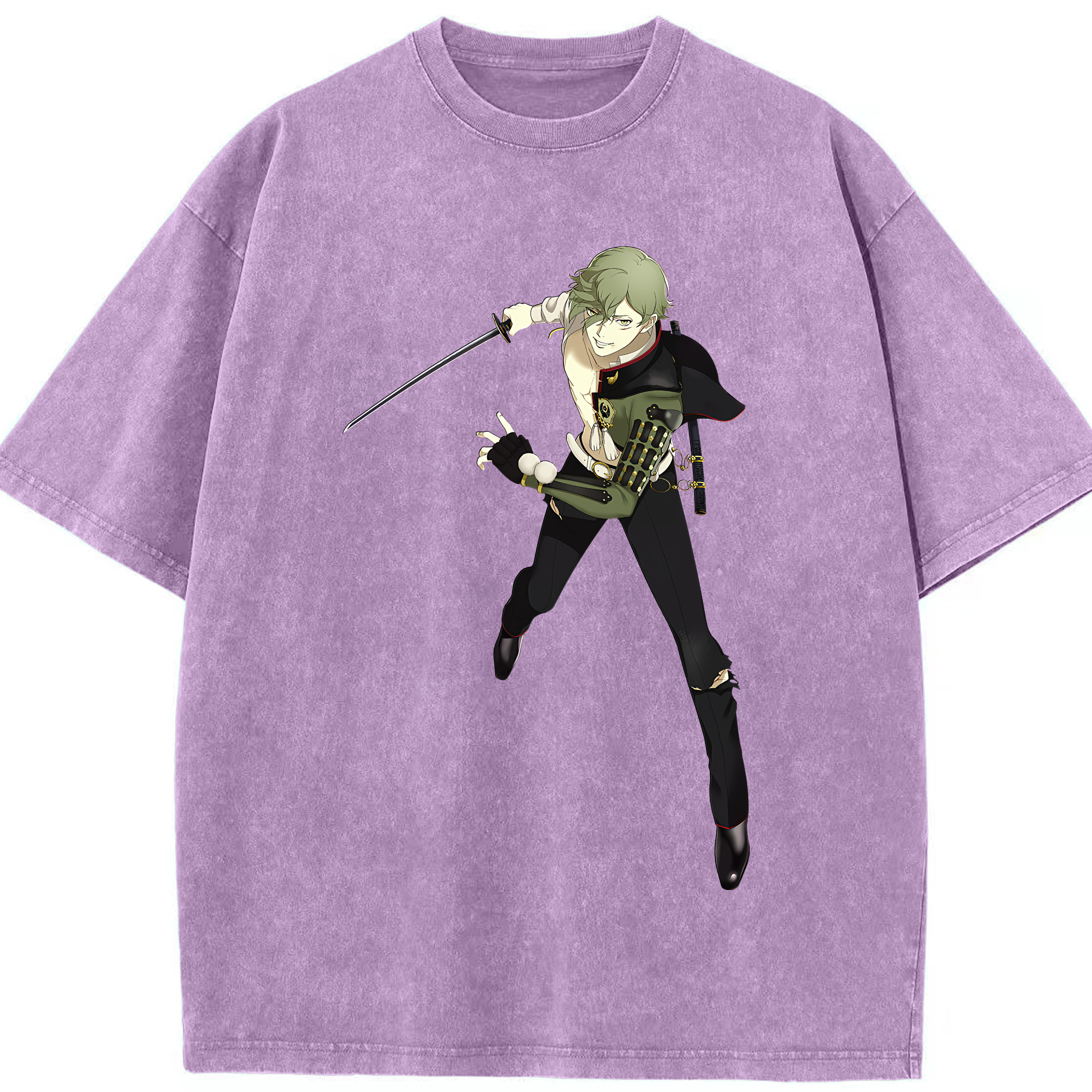 （画像用） 刀剣乱舞 Touken Ranbu 綿100% ヴィンテージ風 半袖Tシャツ（フロントプリント）