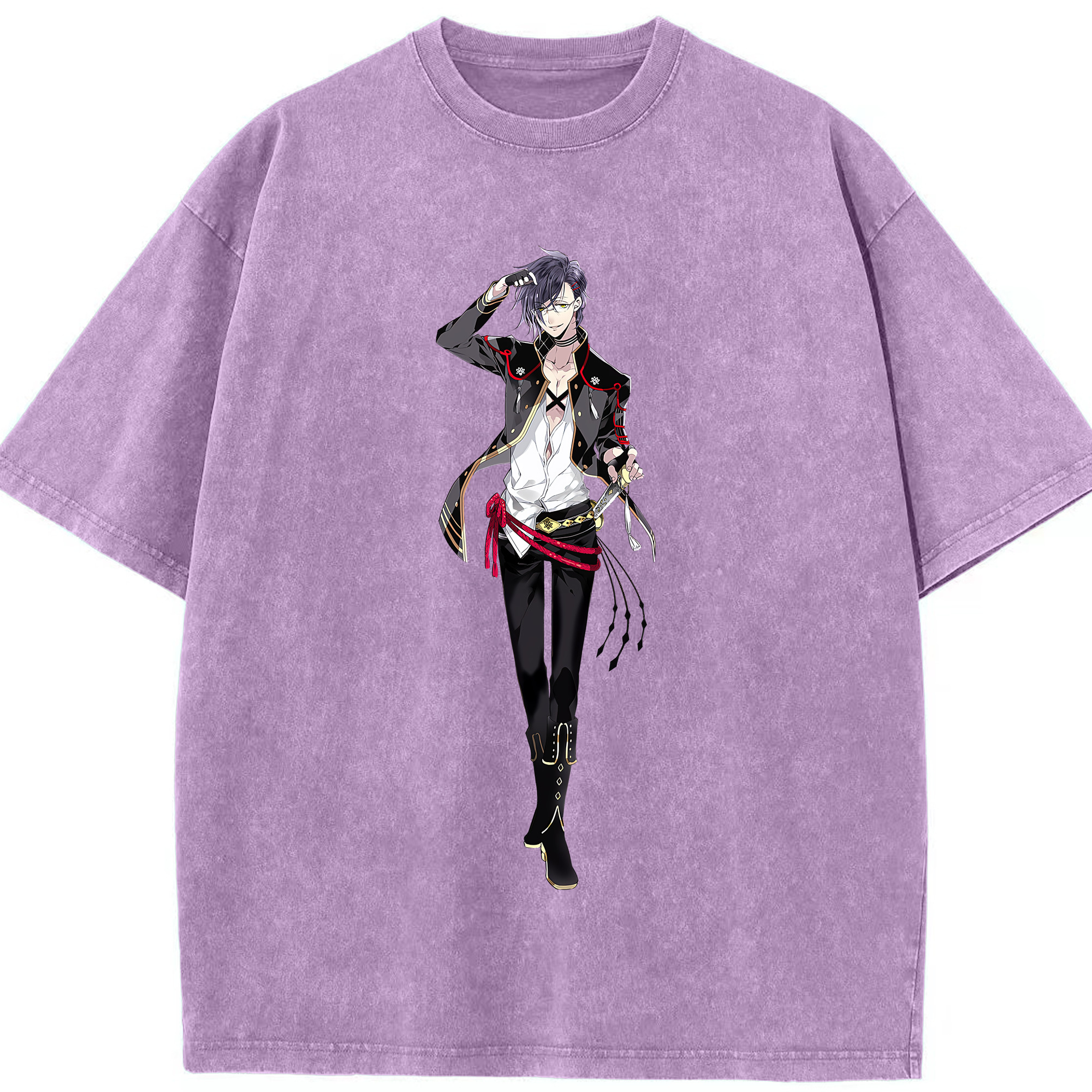 （画像用） 刀剣乱舞 Touken Ranbu 綿100% ヴィンテージ風 半袖Tシャツ（フロントプリント）