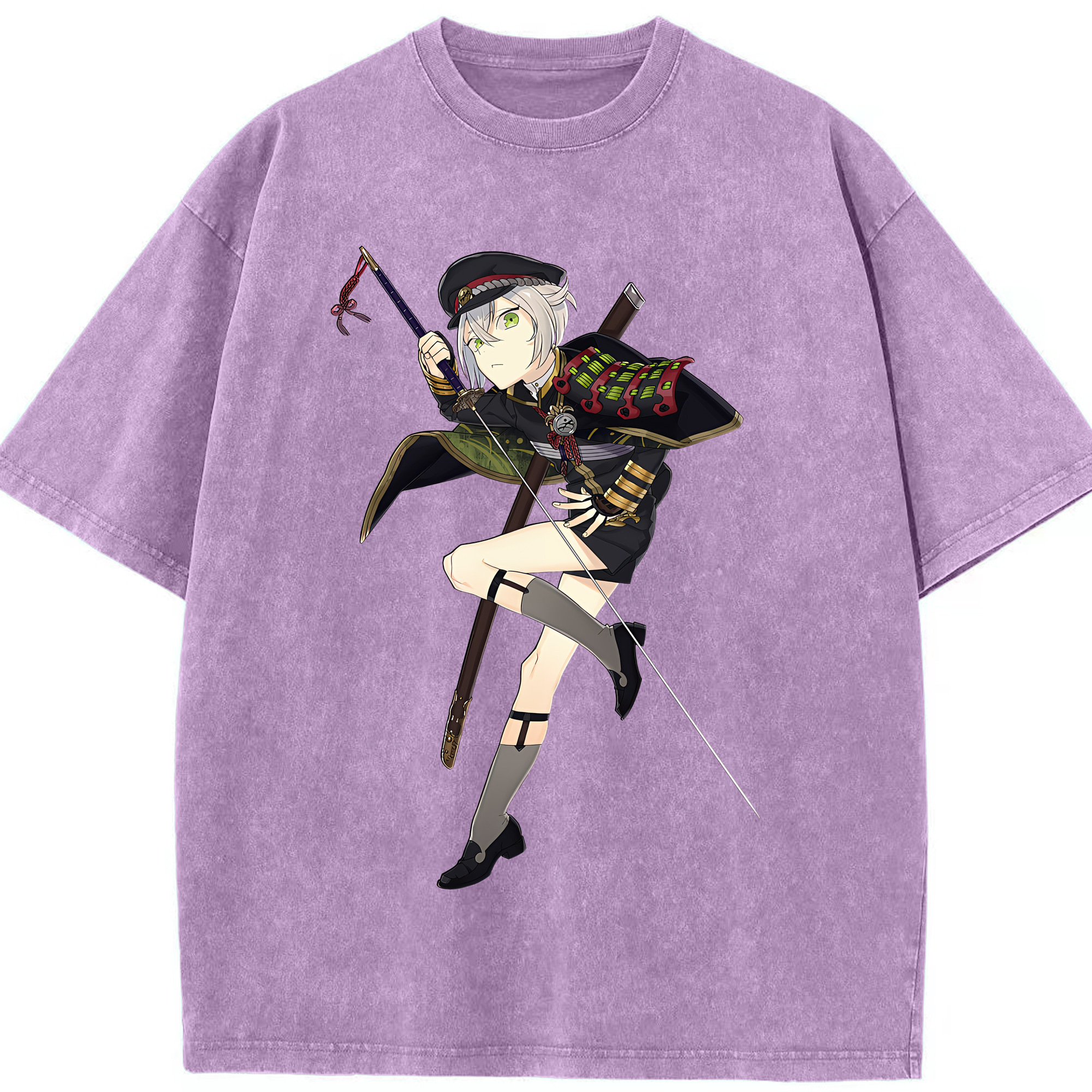 （画像用） 刀剣乱舞 Touken Ranbu 綿100% ヴィンテージ風 半袖Tシャツ（フロントプリント）