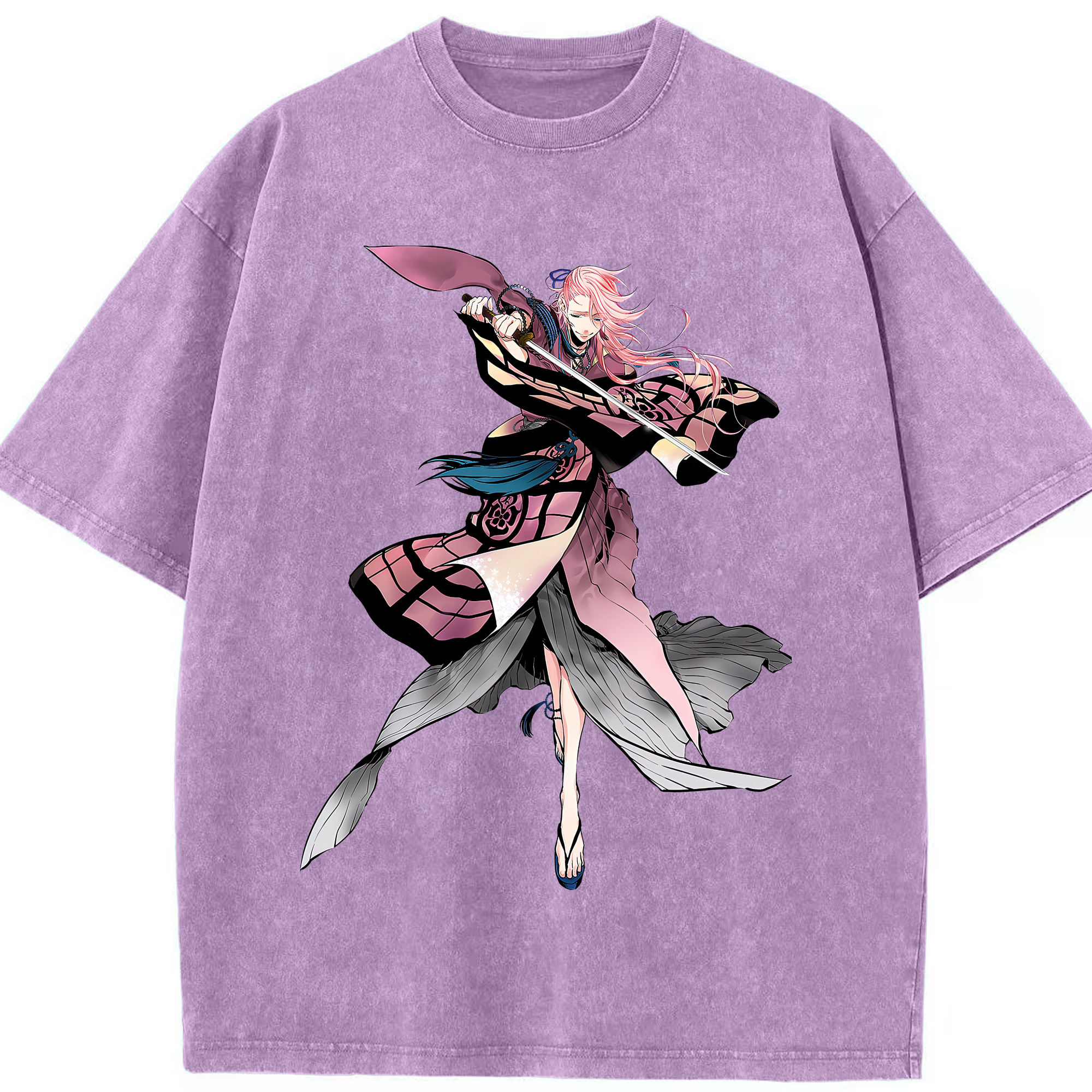 （画像用） 刀剣乱舞 Touken Ranbu 綿100% ヴィンテージ風 半袖Tシャツ（フロントプリント）