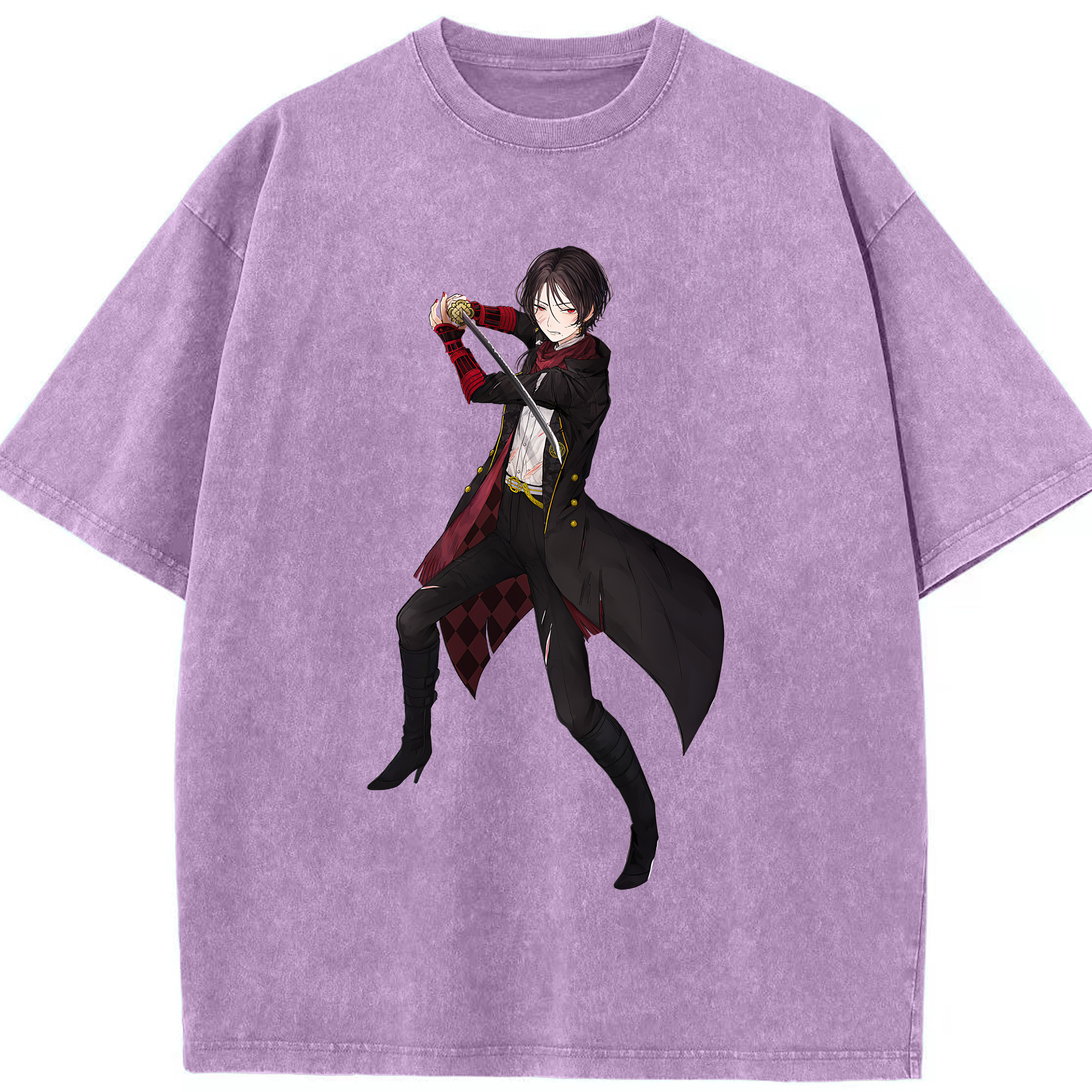 （画像用） 刀剣乱舞 Touken Ranbu 綿100% ヴィンテージ風 半袖Tシャツ（フロントプリント）
