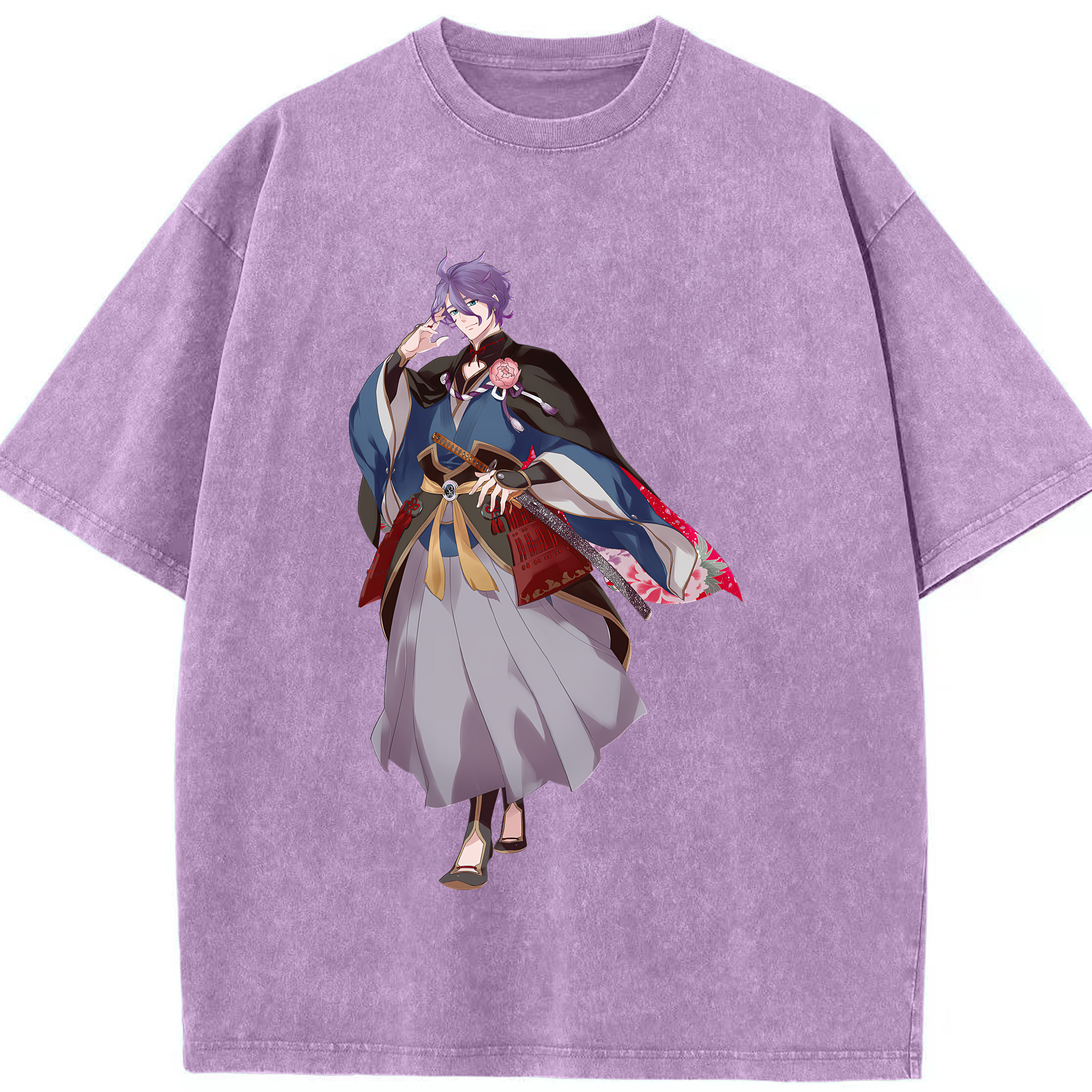 （画像用） 刀剣乱舞 Touken Ranbu 綿100% ヴィンテージ風 半袖Tシャツ（フロントプリント）