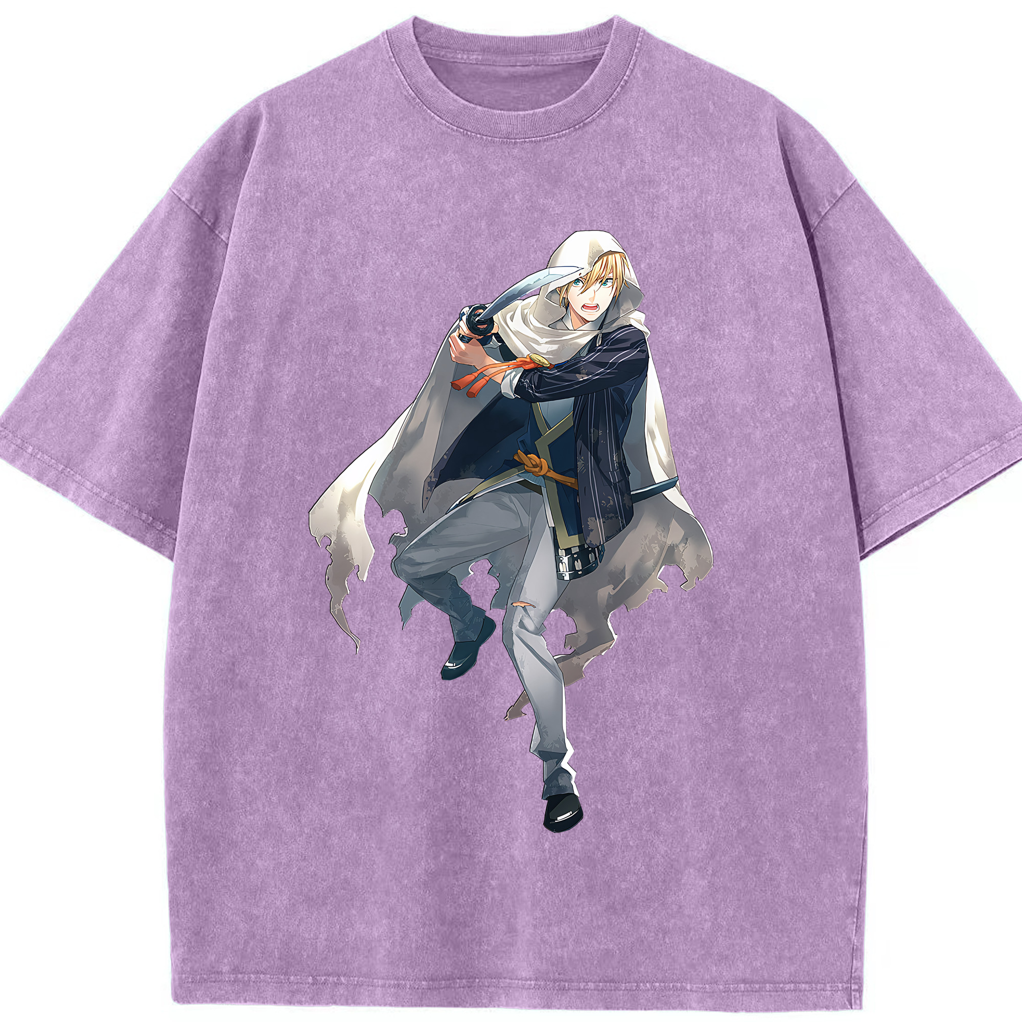 （画像用） 刀剣乱舞 Touken Ranbu 綿100% ヴィンテージ風 半袖Tシャツ（フロントプリント）