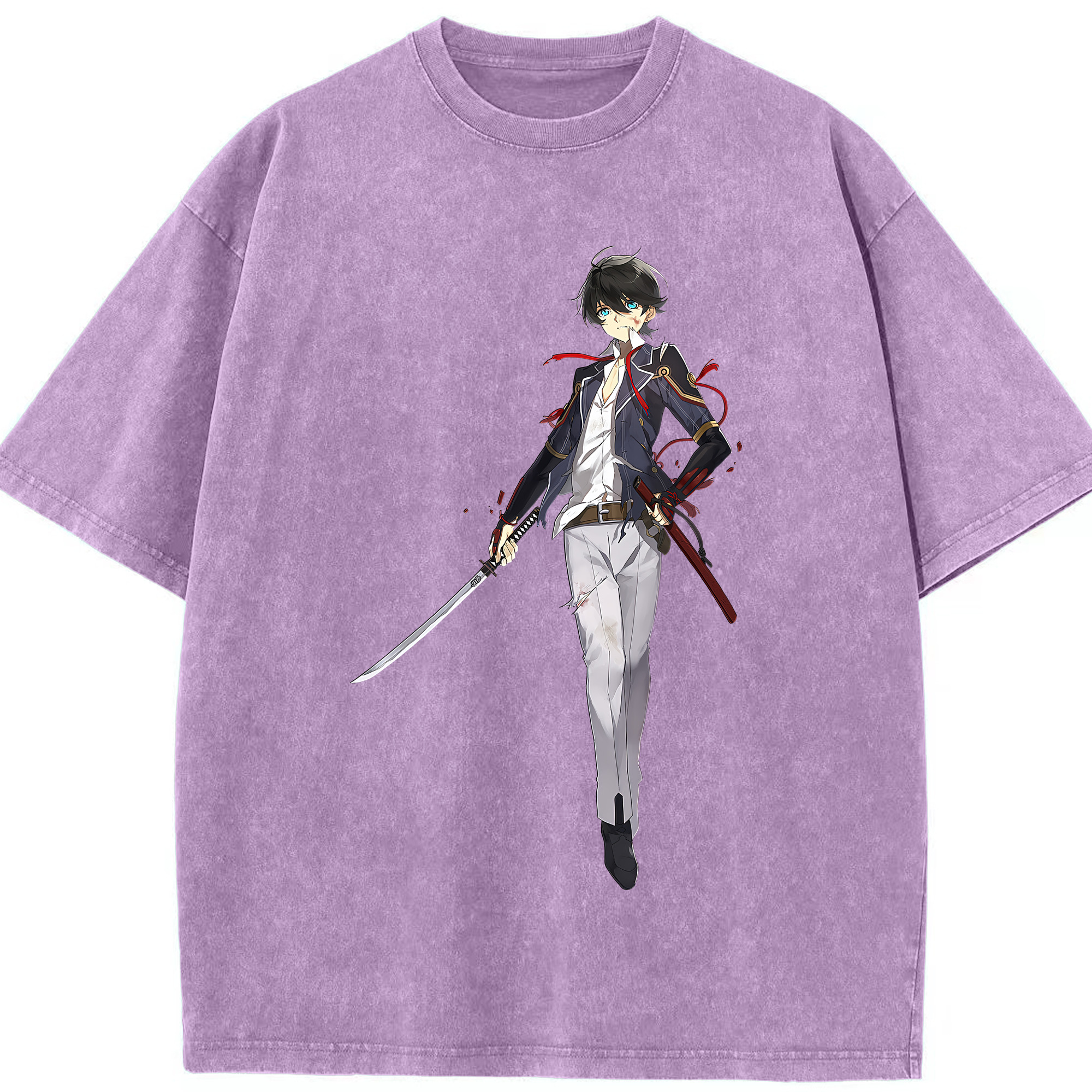 （画像用） 刀剣乱舞 Touken Ranbu 綿100% ヴィンテージ風 半袖Tシャツ（フロントプリント）