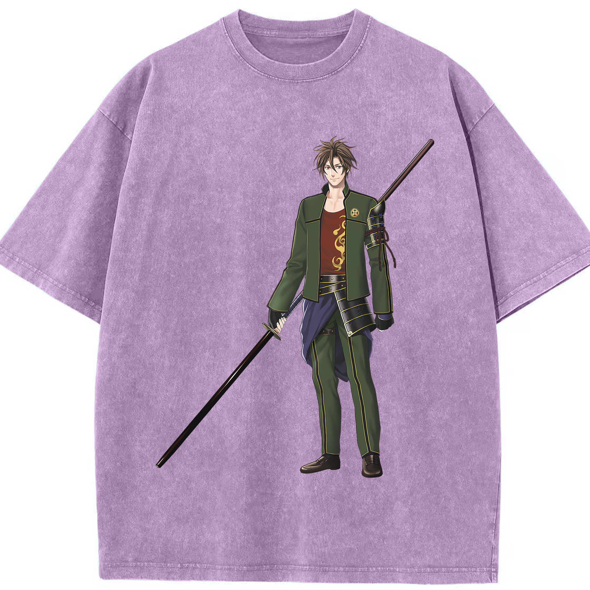 （画像用） 刀剣乱舞 Touken Ranbu 綿100% ヴィンテージ風 半袖Tシャツ（フロントプリント）