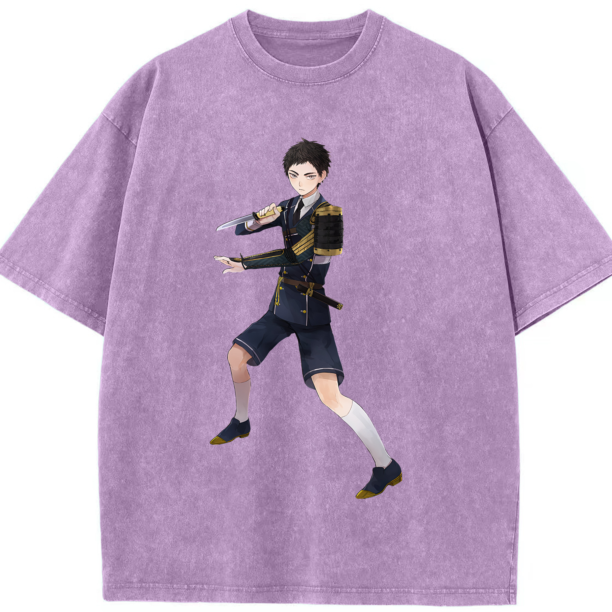 （画像用） 刀剣乱舞 Touken Ranbu 綿100% ヴィンテージ風 半袖Tシャツ（フロントプリント）