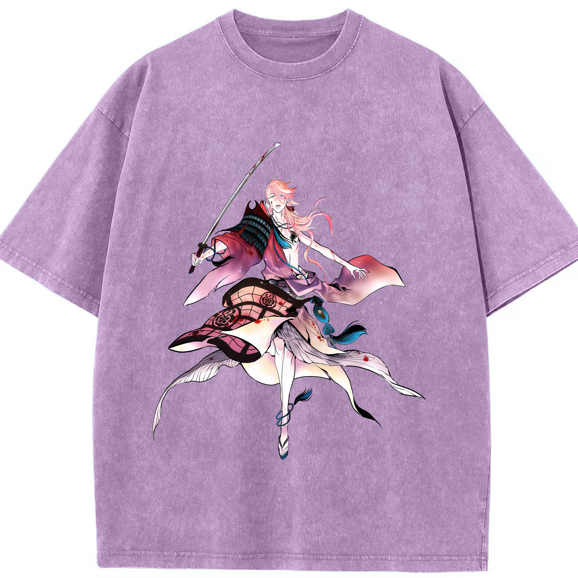 （画像用） 刀剣乱舞 Touken Ranbu 綿100% ヴィンテージ風 半袖Tシャツ（フロントプリント）