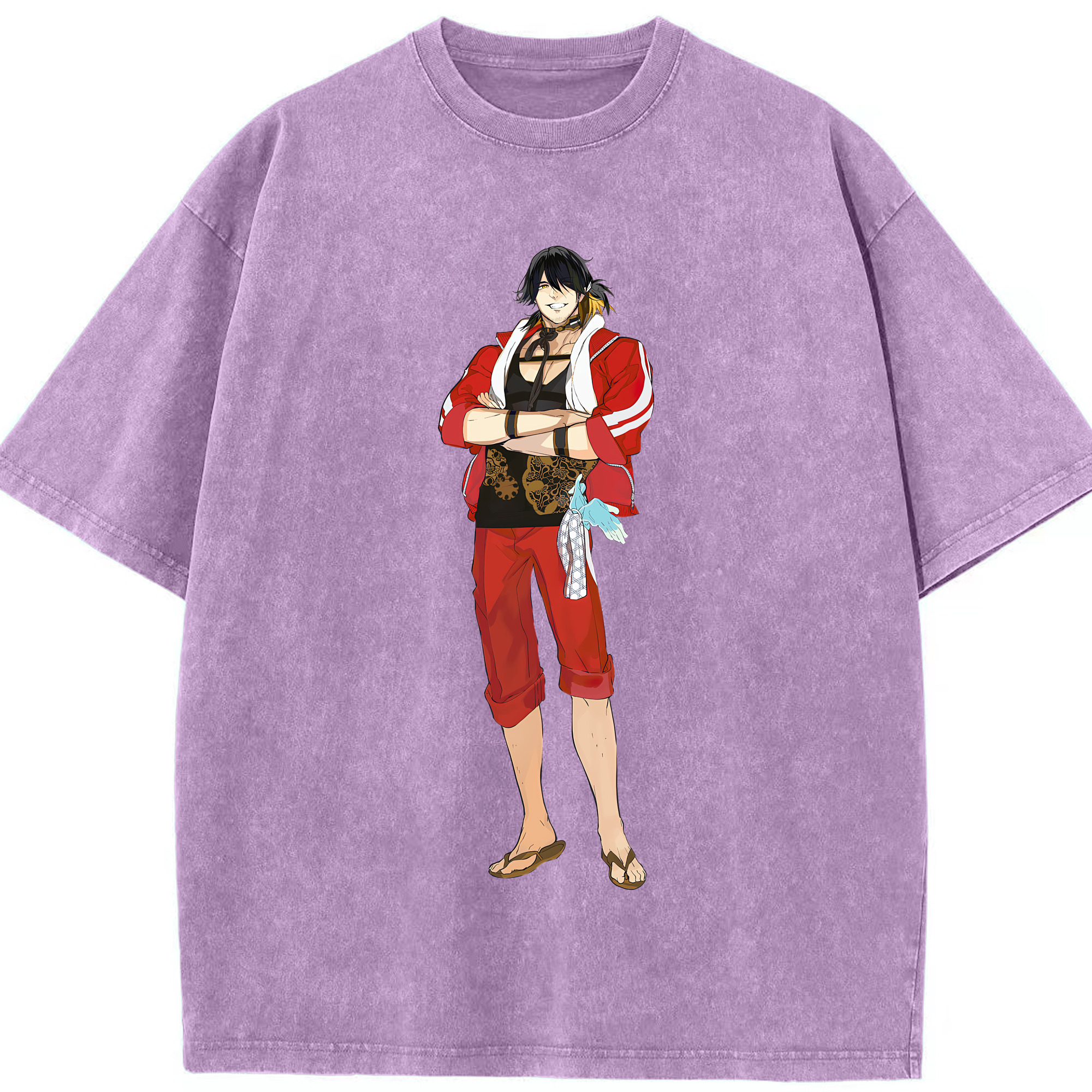 （画像用） 刀剣乱舞 Touken Ranbu 綿100% ヴィンテージ風 半袖Tシャツ（フロントプリント）