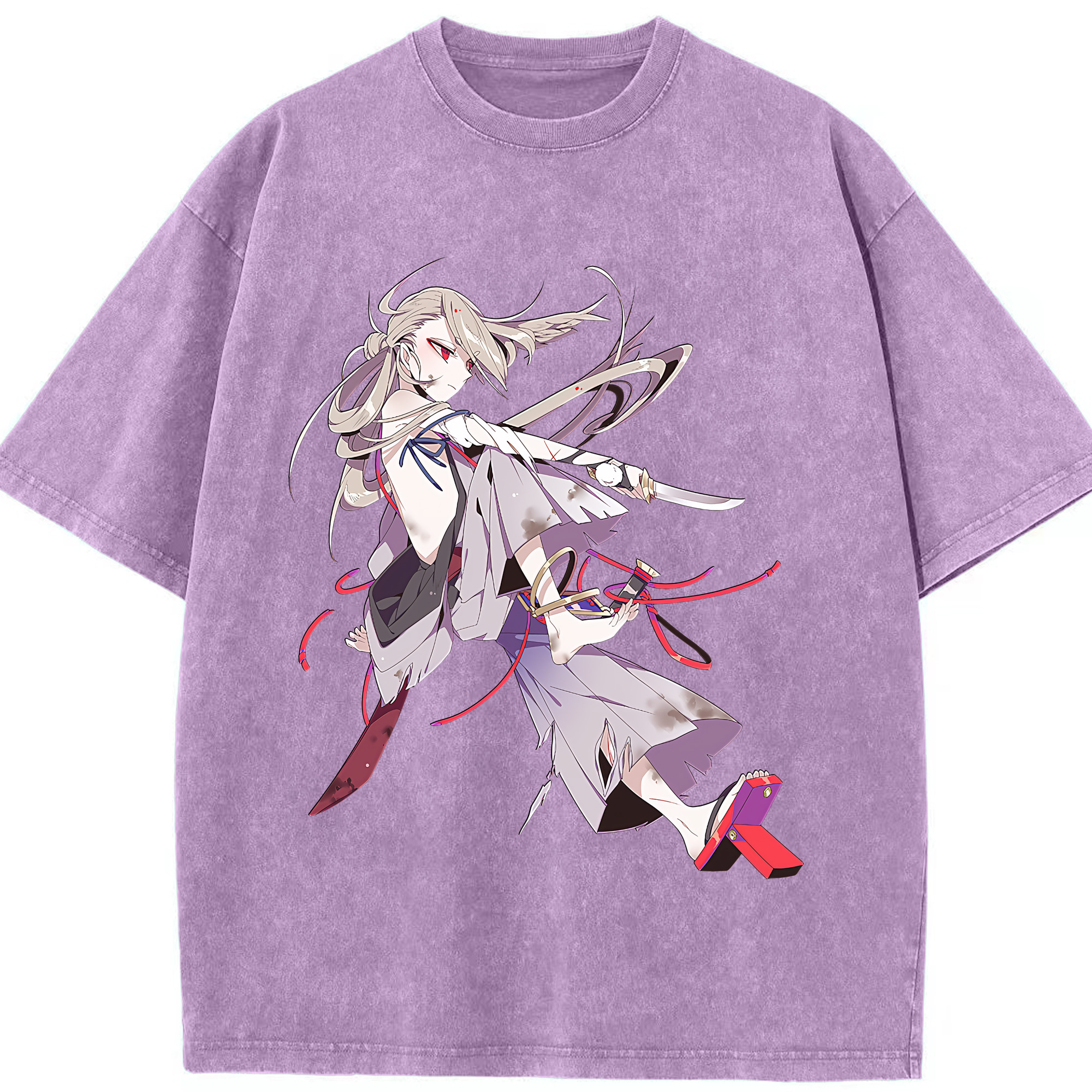 （画像用） 刀剣乱舞 Touken Ranbu 綿100% ヴィンテージ風 半袖Tシャツ（フロントプリント）