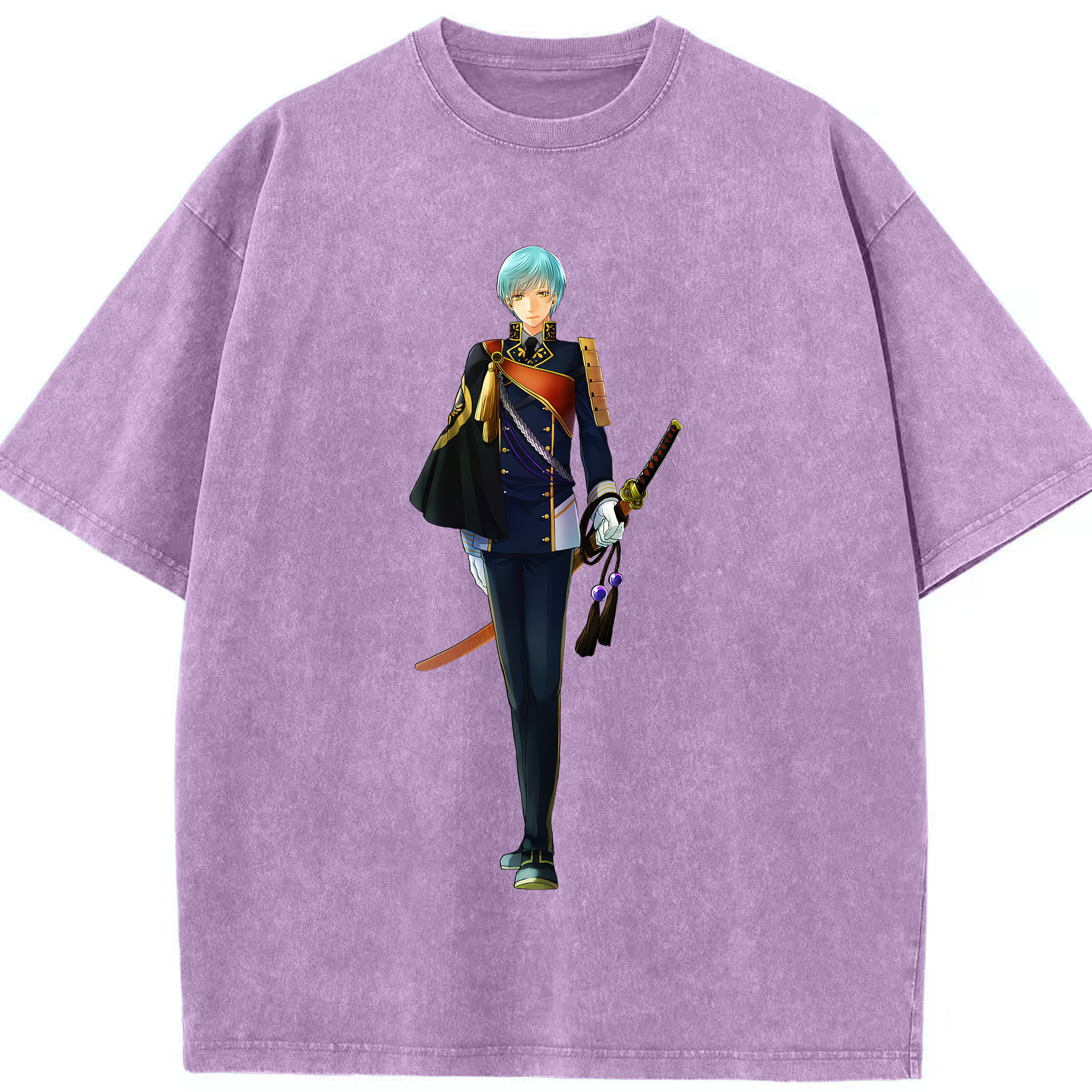 （画像用） 刀剣乱舞 Touken Ranbu 綿100% ヴィンテージ風 半袖Tシャツ（フロントプリント）