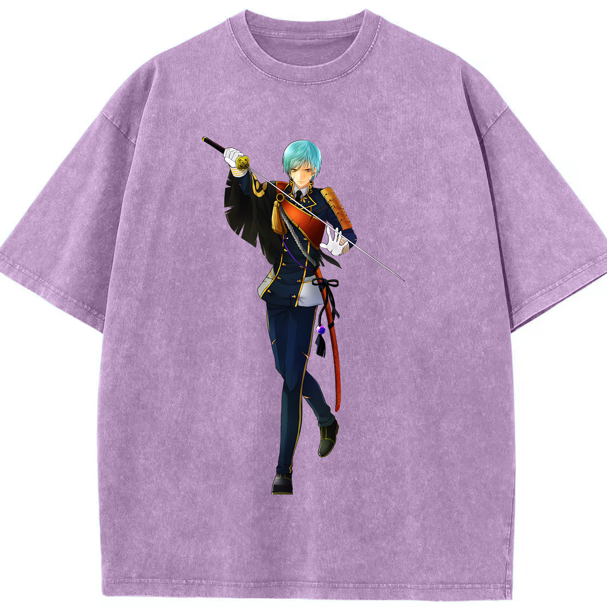 （画像用） 刀剣乱舞 Touken Ranbu 綿100% ヴィンテージ風 半袖Tシャツ（フロントプリント）