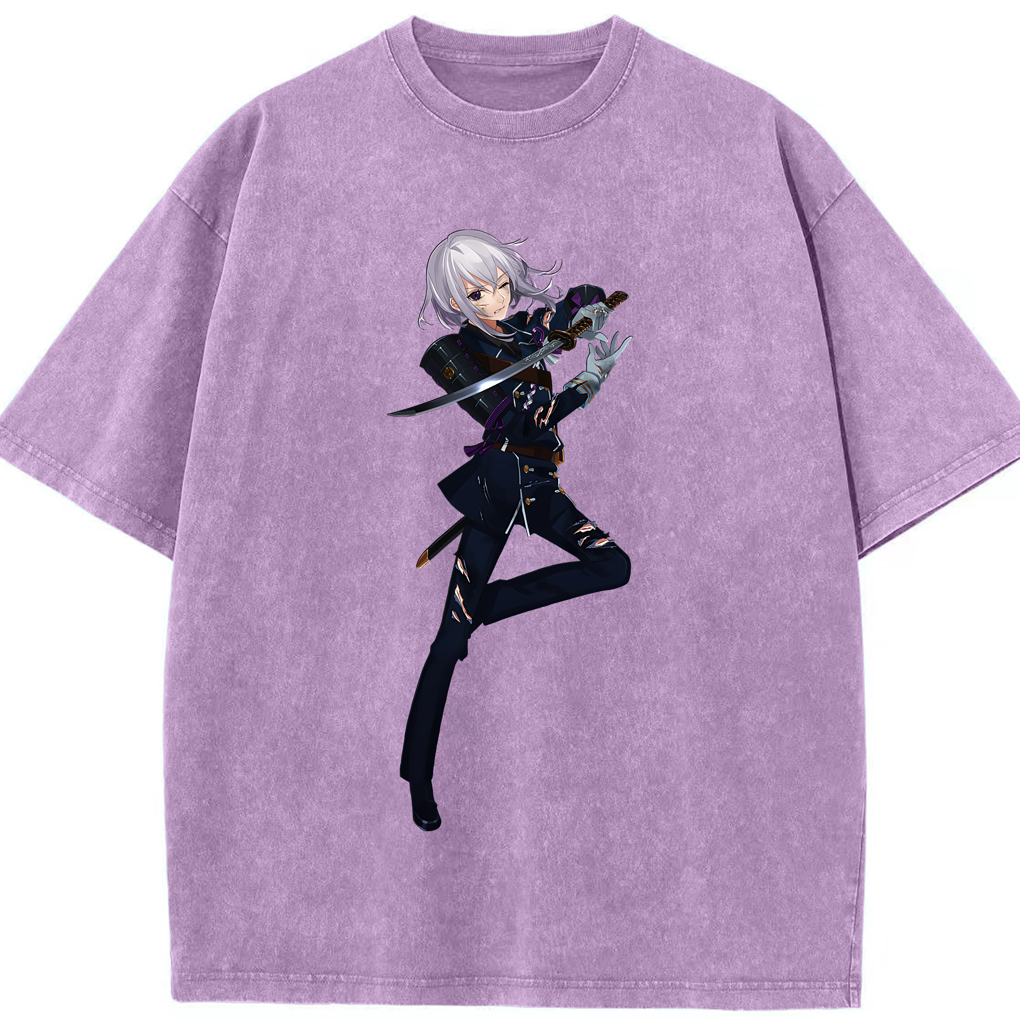 （画像用） 刀剣乱舞 Touken Ranbu 綿100% ヴィンテージ風 半袖Tシャツ（フロントプリント）