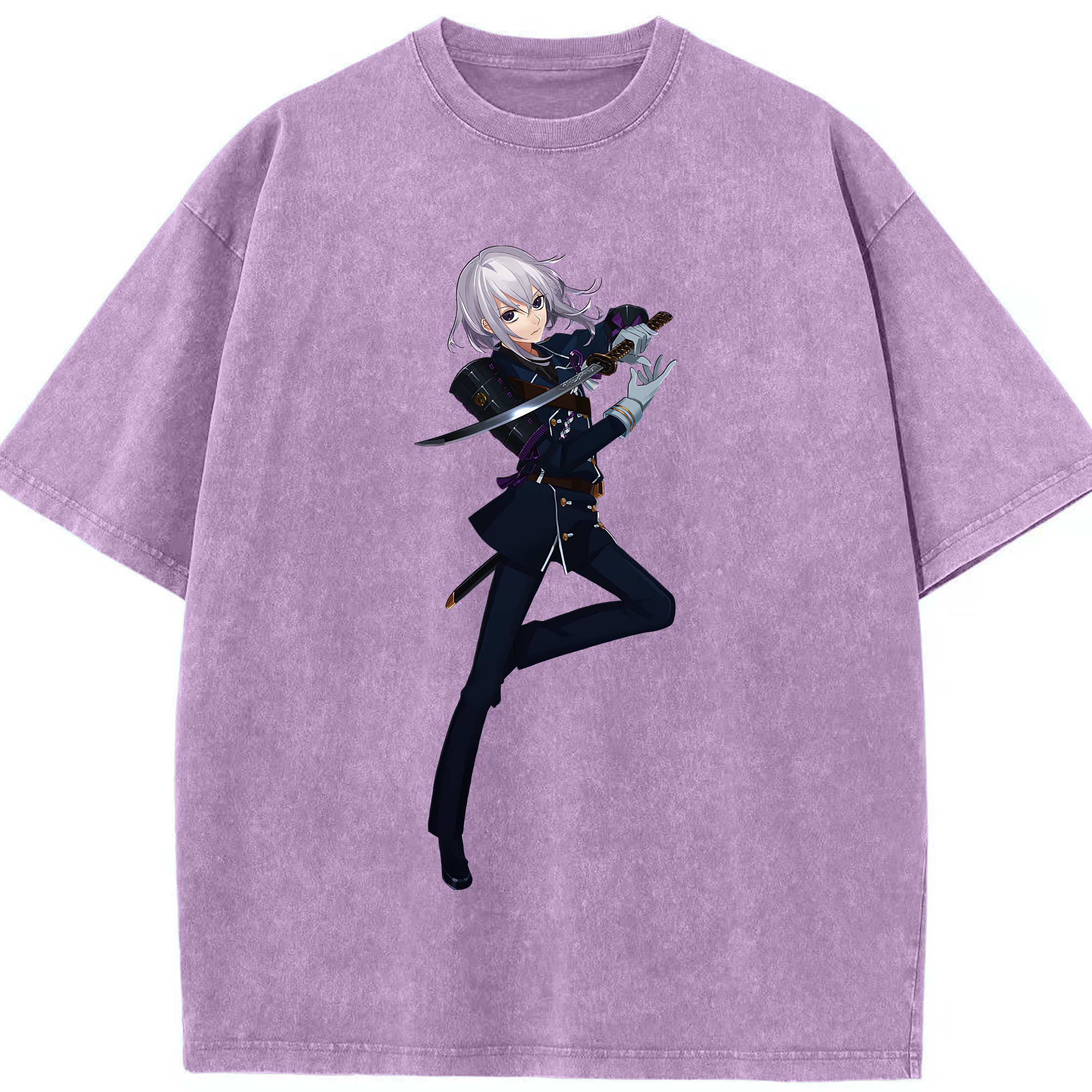 （画像用） 刀剣乱舞 Touken Ranbu 綿100% ヴィンテージ風 半袖Tシャツ（フロントプリント）