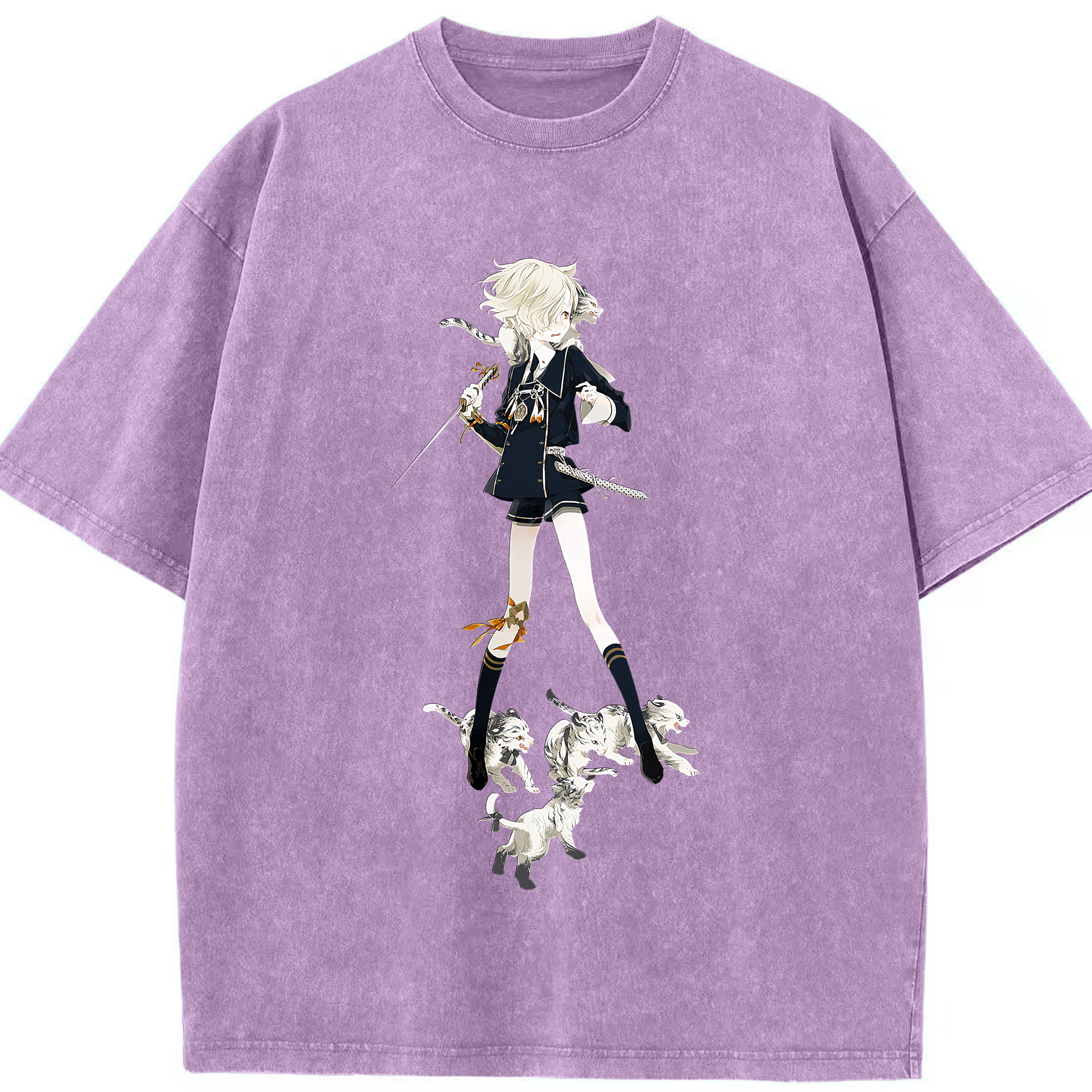 （画像用） 刀剣乱舞 Touken Ranbu 綿100% ヴィンテージ風 半袖Tシャツ（フロントプリント）