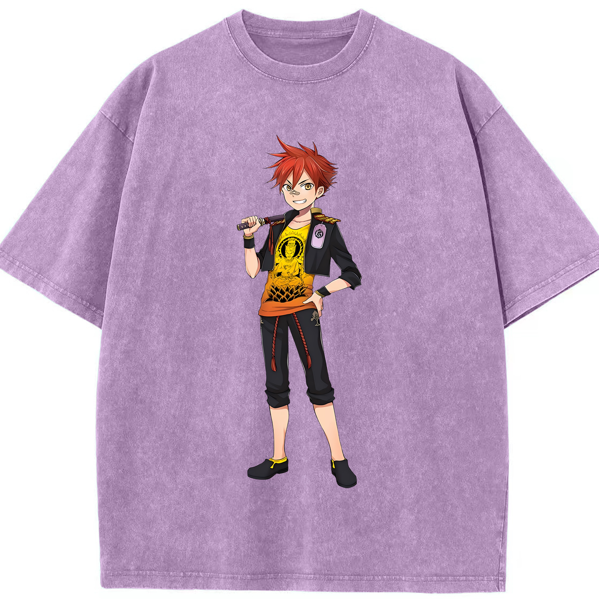 （画像用） 刀剣乱舞 Touken Ranbu 綿100% ヴィンテージ風 半袖Tシャツ（フロントプリント）