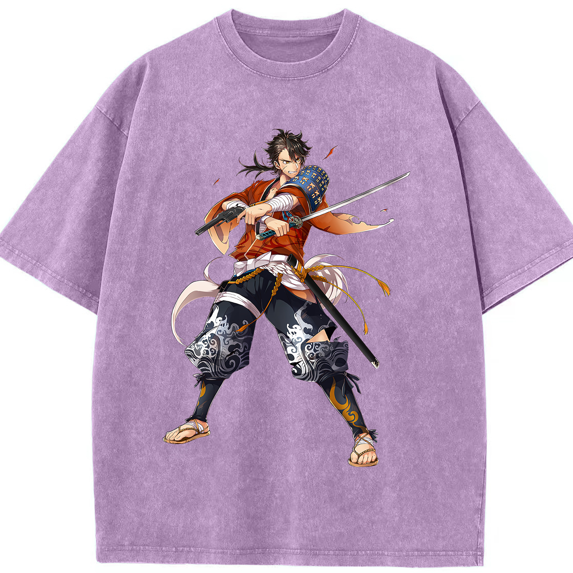 （画像用） 刀剣乱舞 Touken Ranbu 綿100% ヴィンテージ風 半袖Tシャツ（フロントプリント）