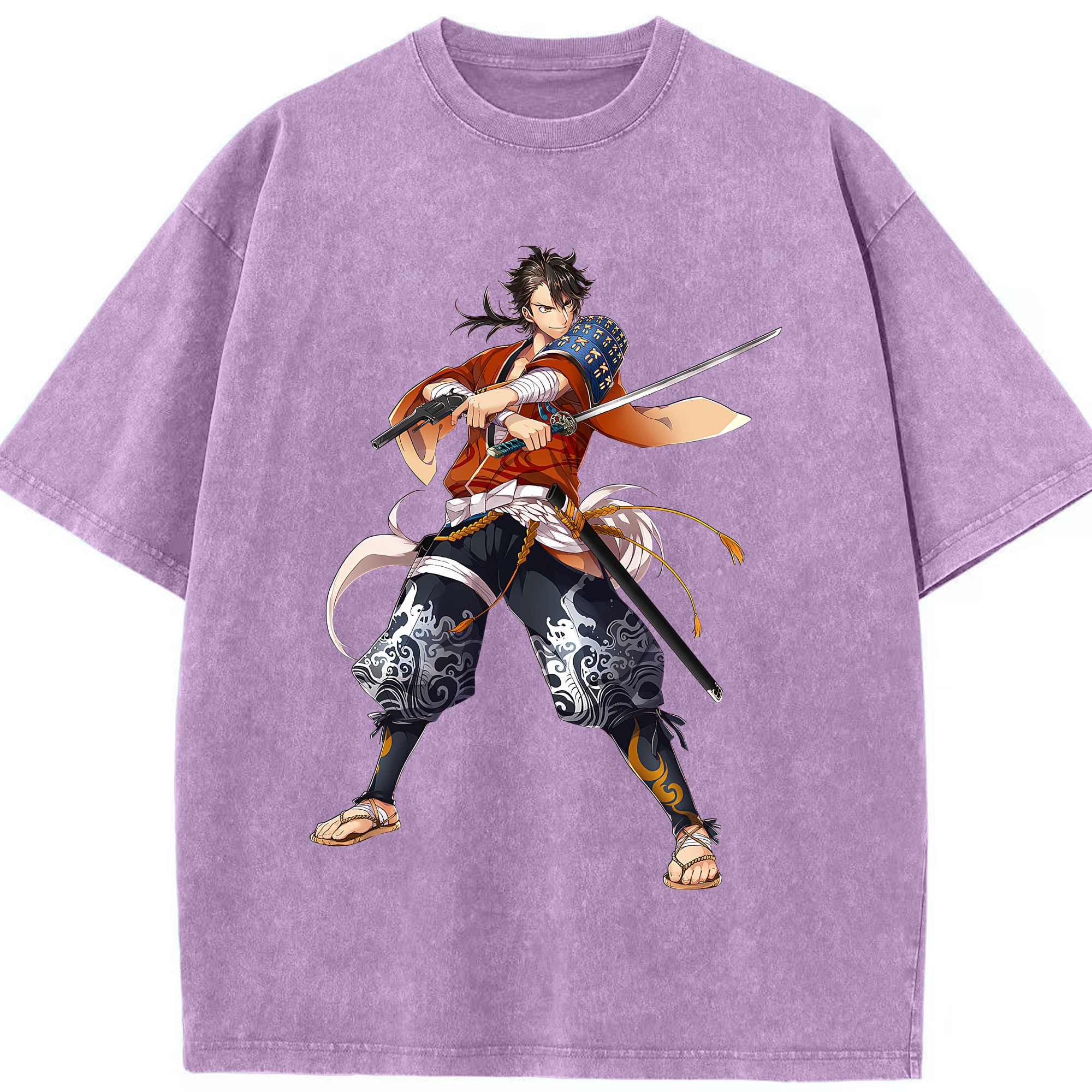 （画像用） 刀剣乱舞 Touken Ranbu 綿100% ヴィンテージ風 半袖Tシャツ（フロントプリント）