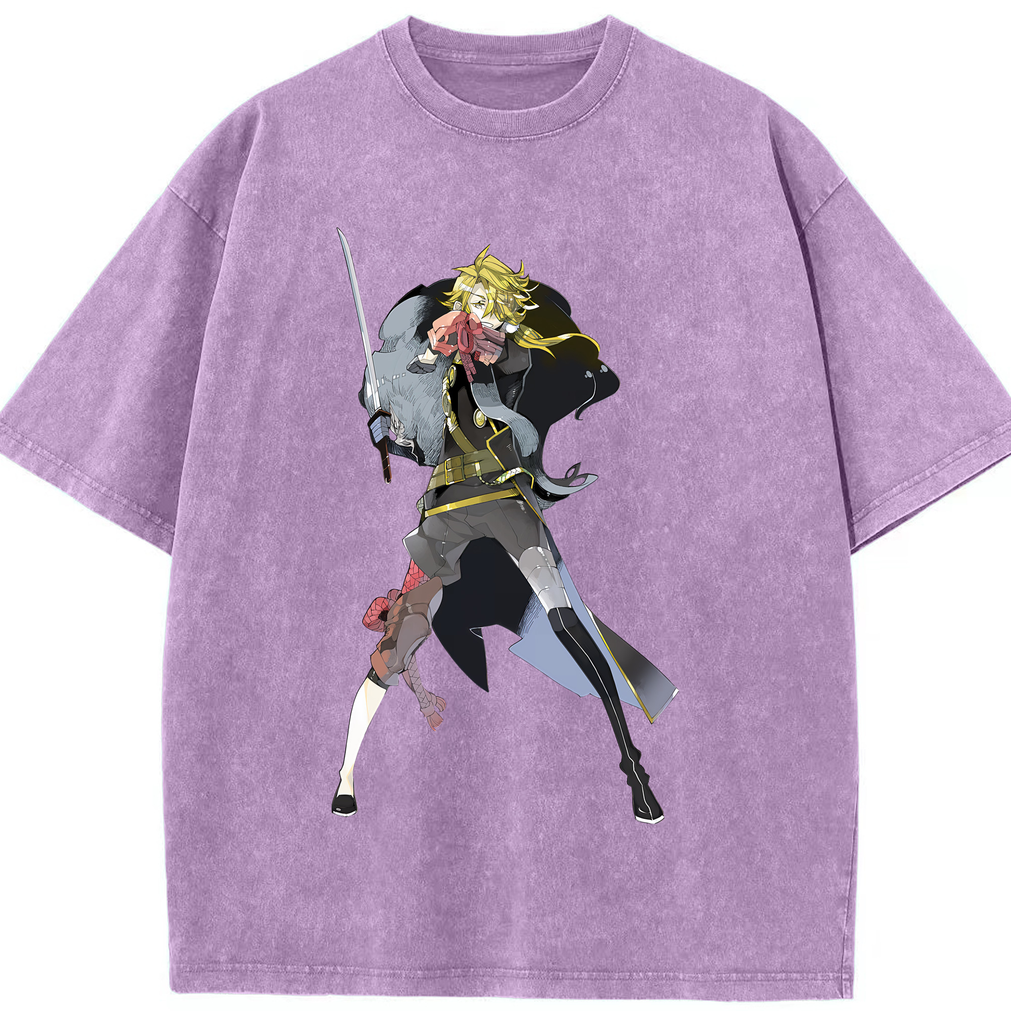 （画像用） 刀剣乱舞 Touken Ranbu 綿100% ヴィンテージ風 半袖Tシャツ（フロントプリント）