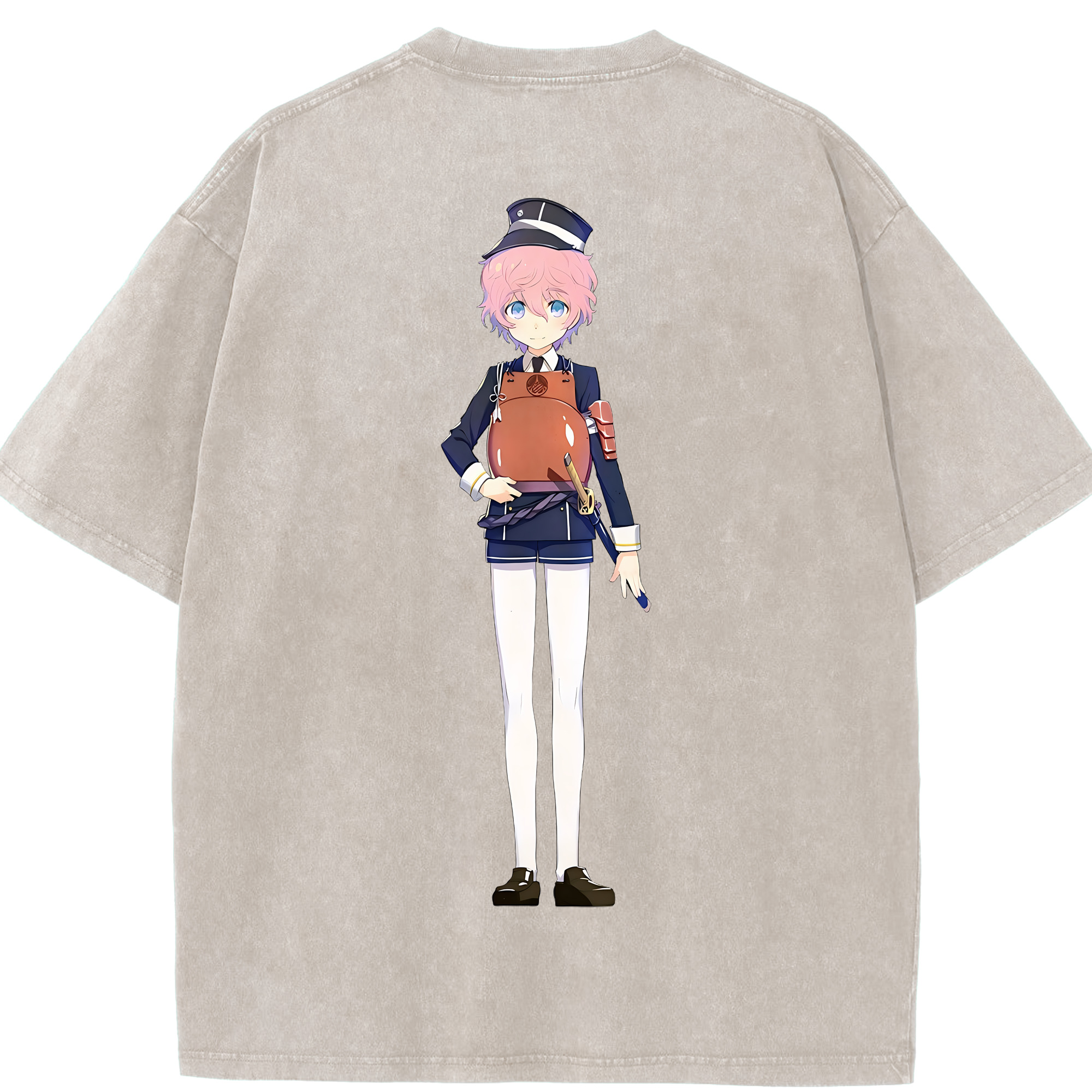 （画像用） 刀剣乱舞 Touken Ranbu 綿100% ヴィンテージ風 半袖Tシャツ（背面プリント）