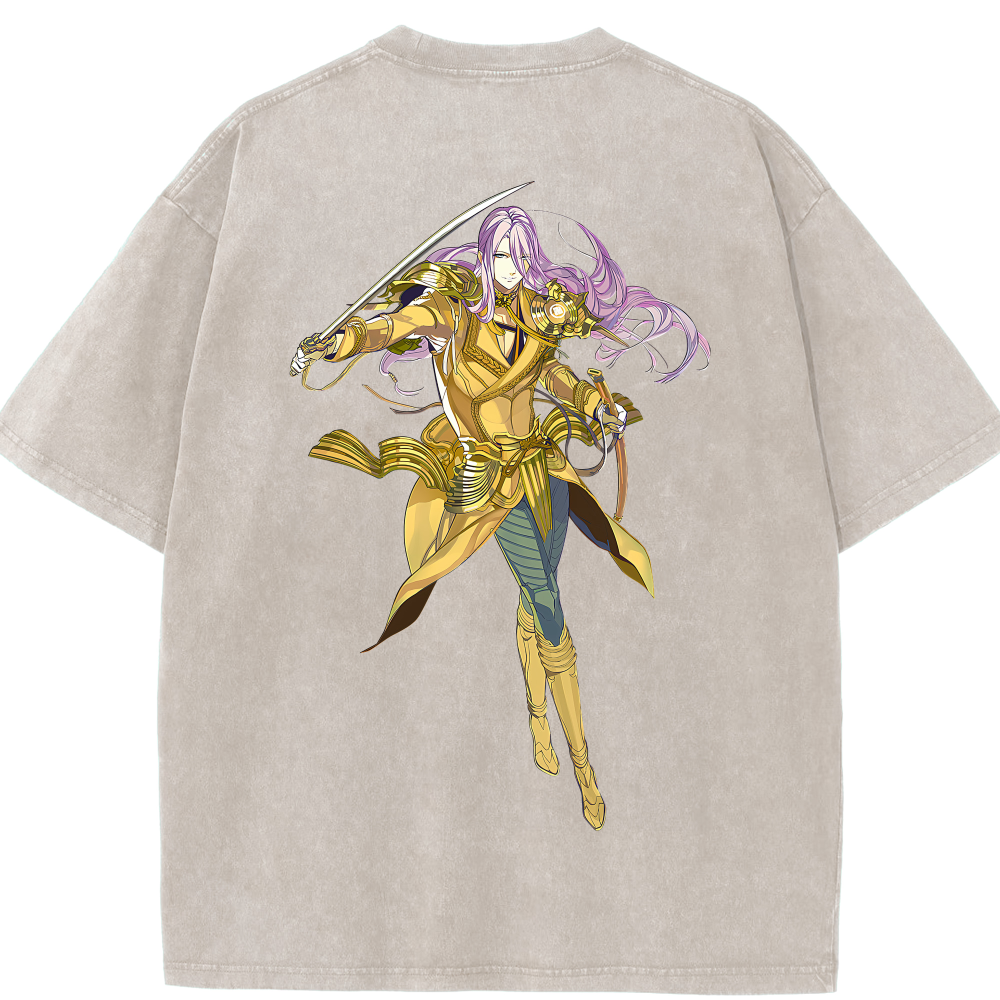 （画像用） 刀剣乱舞 Touken Ranbu 綿100% ヴィンテージ風 半袖Tシャツ（背面プリント）