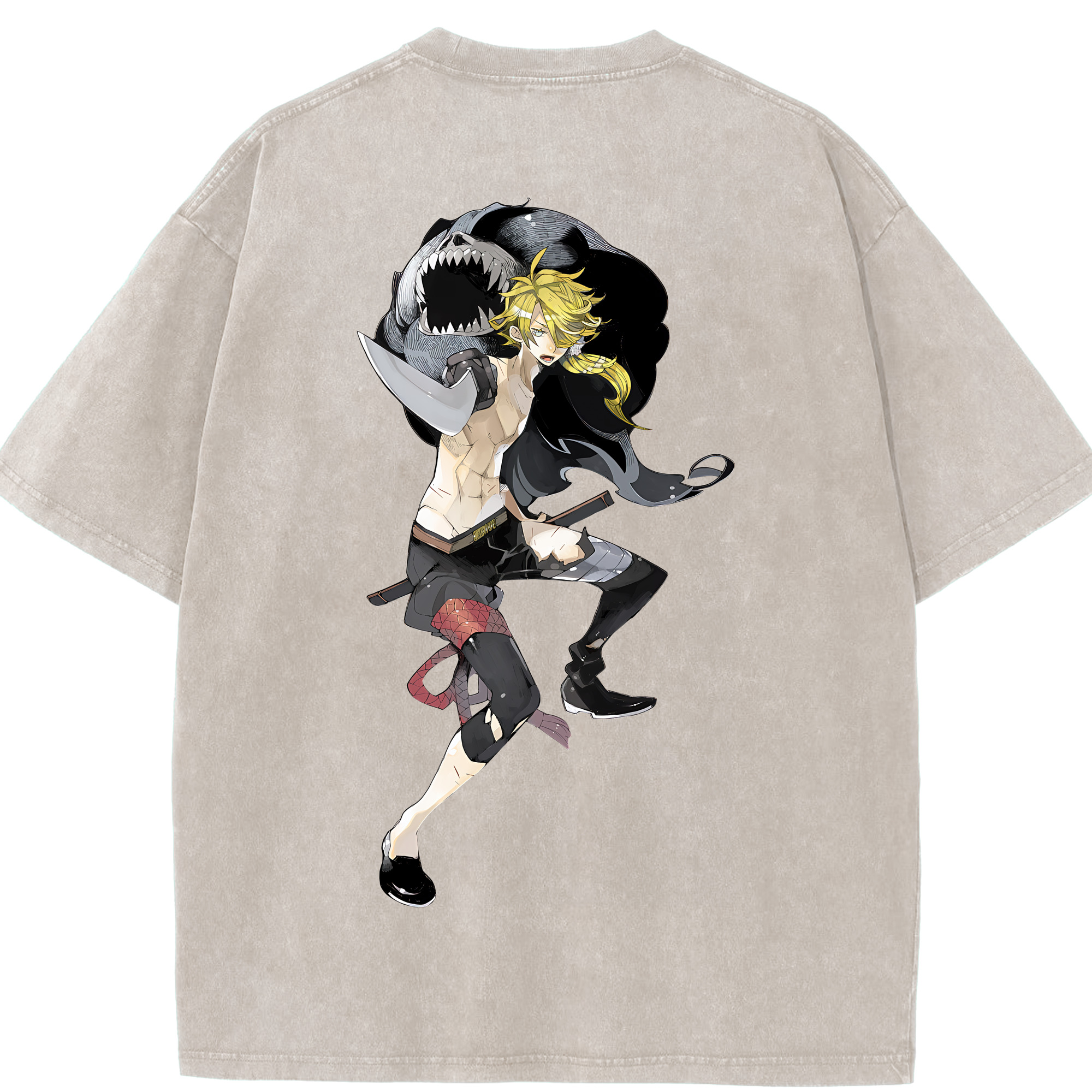 （画像用） 刀剣乱舞 Touken Ranbu 綿100% ヴィンテージ風 半袖Tシャツ（背面プリント）