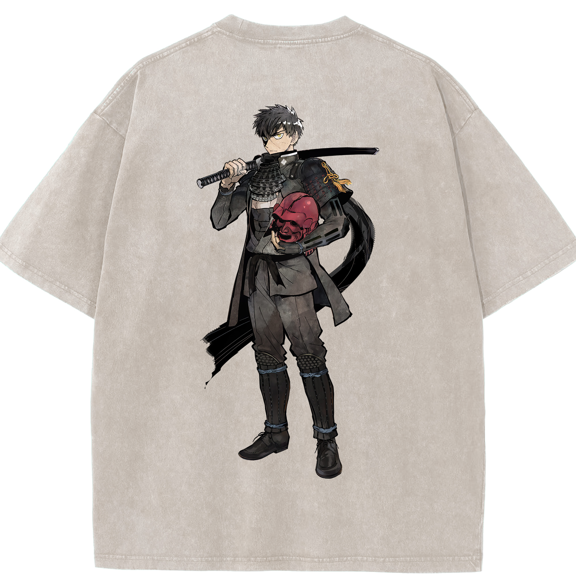 （画像用） 刀剣乱舞 Touken Ranbu 綿100% ヴィンテージ風 半袖Tシャツ（背面プリント）