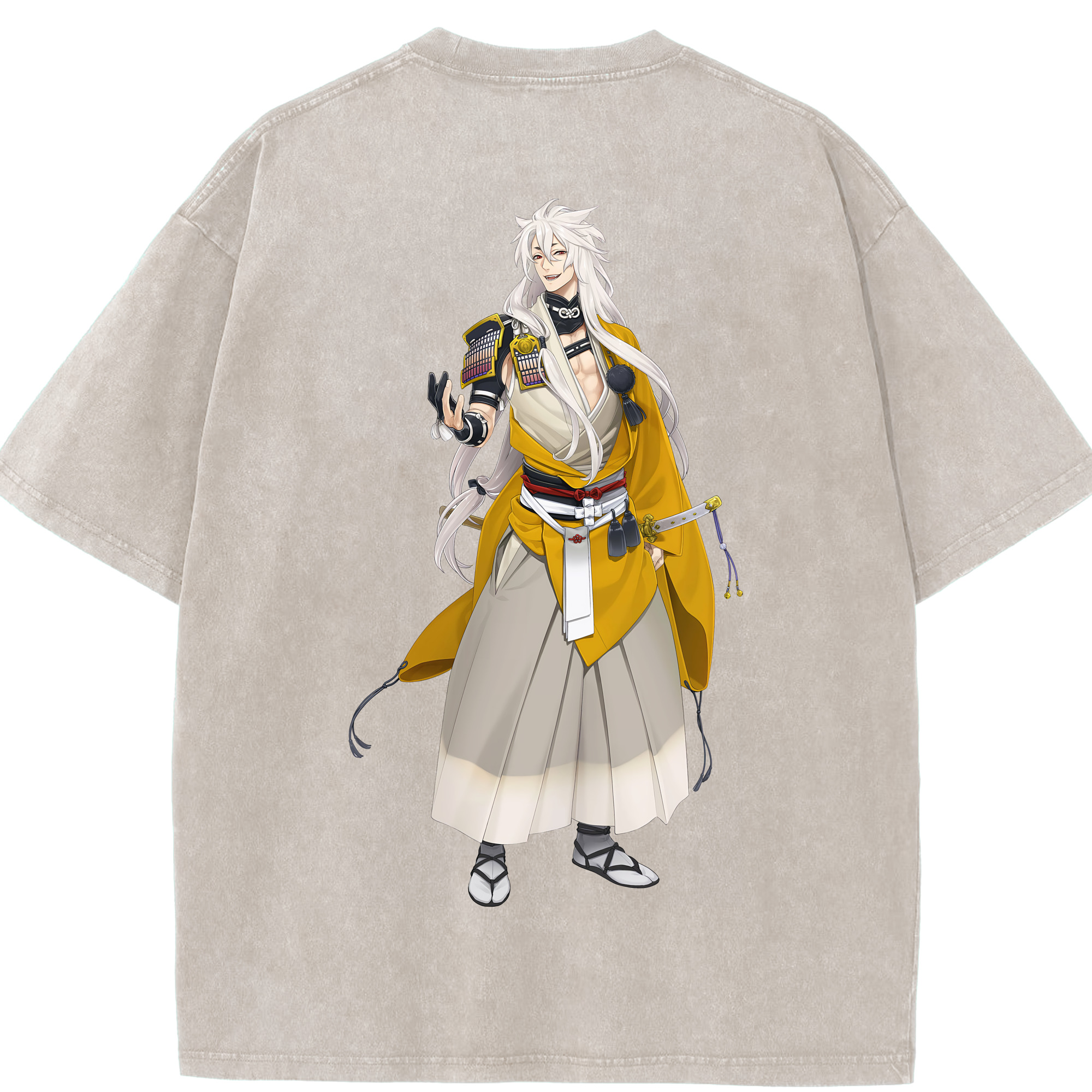 （画像用） 刀剣乱舞 Touken Ranbu 綿100% ヴィンテージ風 半袖Tシャツ（背面プリント）