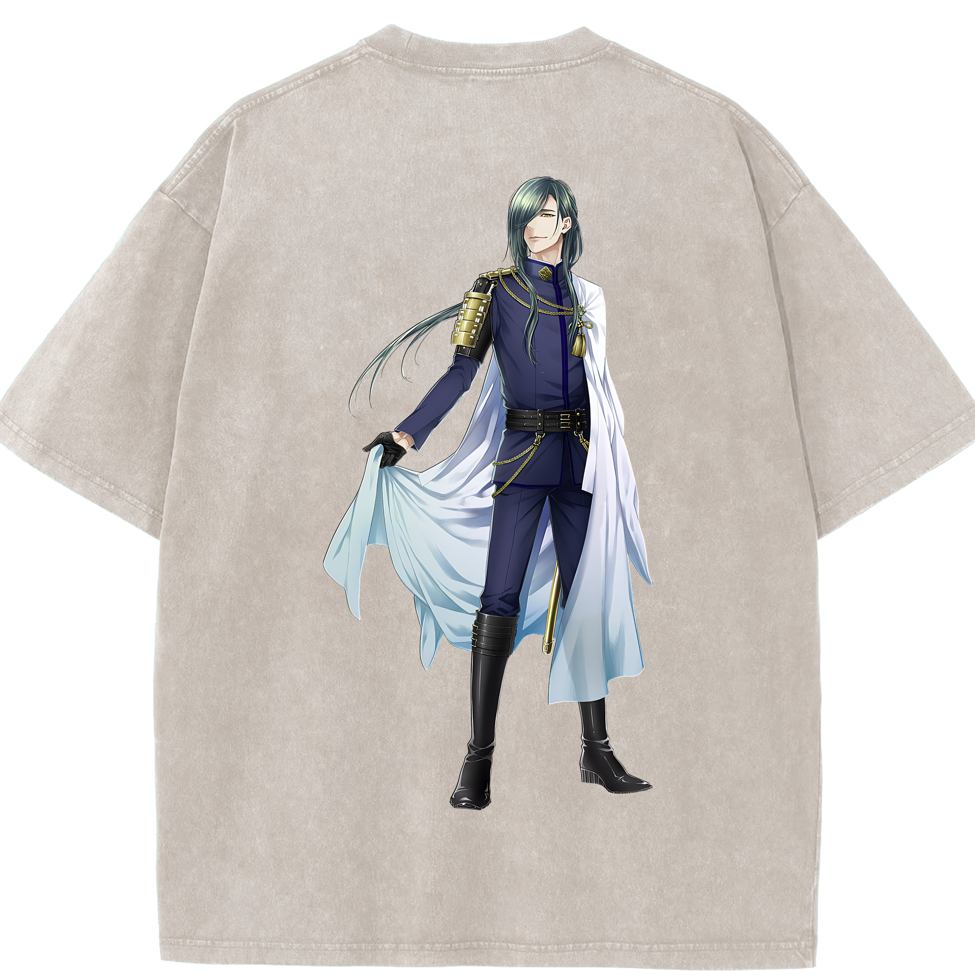 （画像用） 刀剣乱舞 Touken Ranbu 綿100% ヴィンテージ風 半袖Tシャツ（背面プリント）