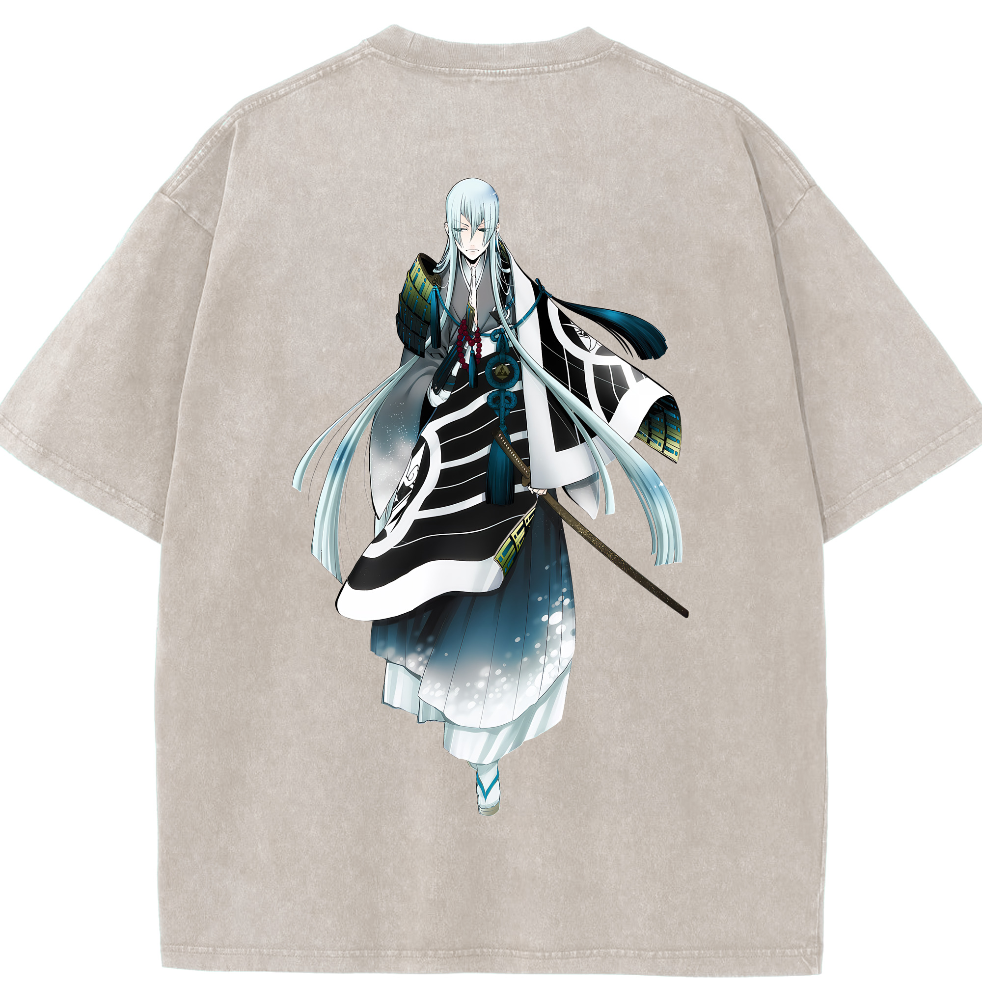 （画像用） 刀剣乱舞 Touken Ranbu 綿100% ヴィンテージ風 半袖Tシャツ（背面プリント）