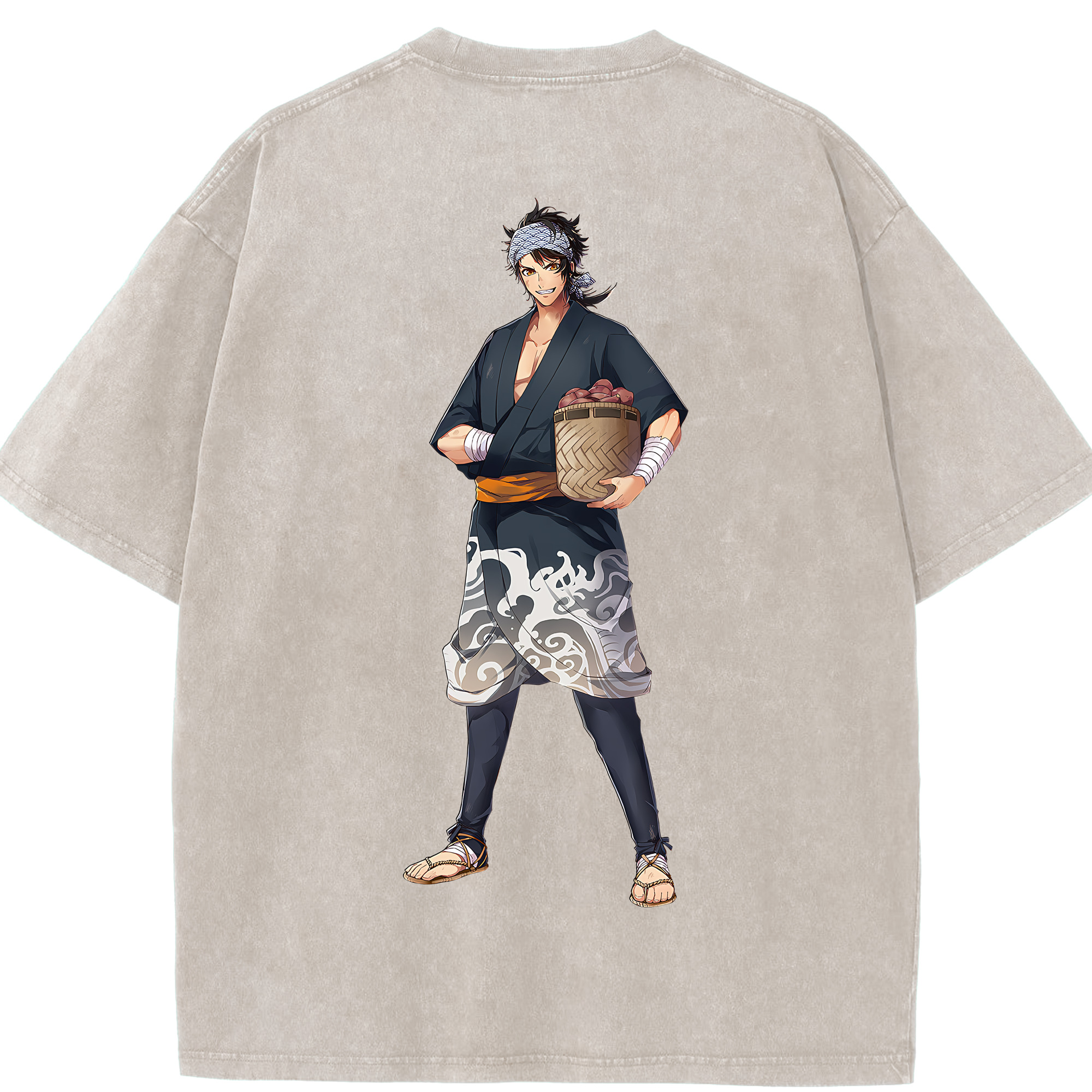 （画像用） 刀剣乱舞 Touken Ranbu 綿100% ヴィンテージ風 半袖Tシャツ（背面プリント）